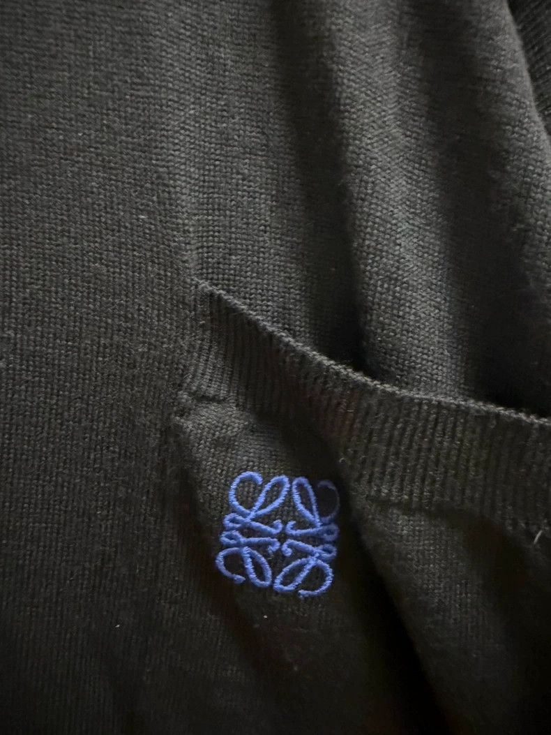 Loewe LOEWE Embroidered logo patchwork sweater Size L / US 10 / IT 46 - 3 Thumbnail