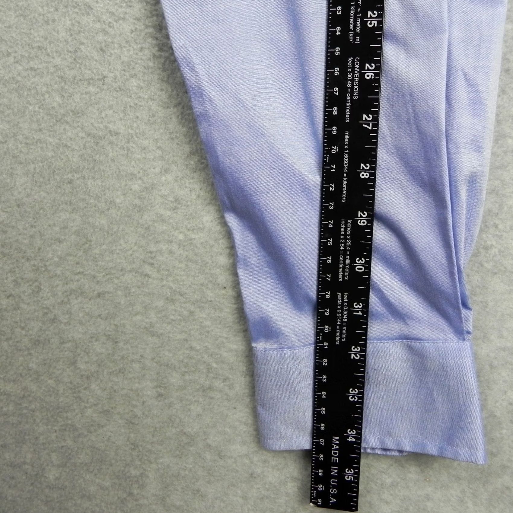 Club Room Club Room Shirt Mens 18 34/35 Slim Fit Performance Button Up Blue Long Sleeve Size US XXL / EU 58 / 5 - 7 Thumbnail