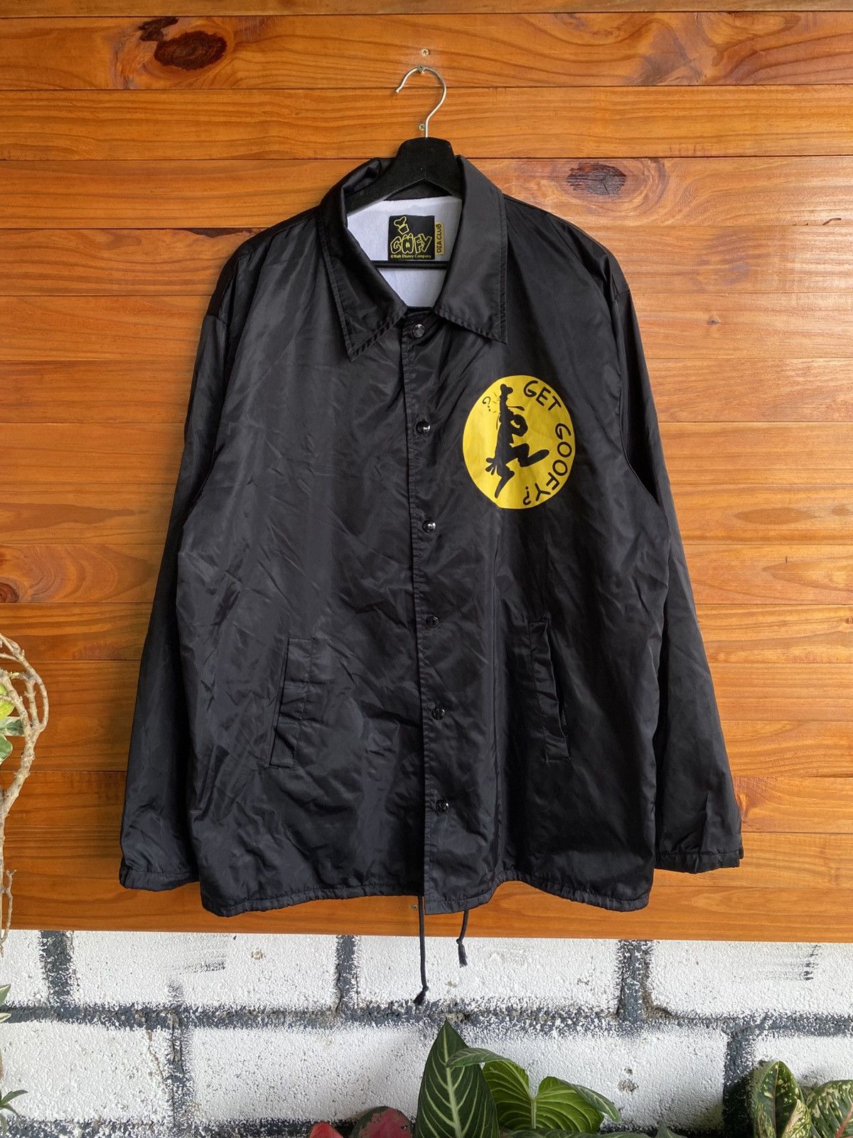 Disney Vintage Disney Goofy Coaches Jacket – 90s Black Nylon Size US L / EU 52-54 / 3 - 3 Thumbnail