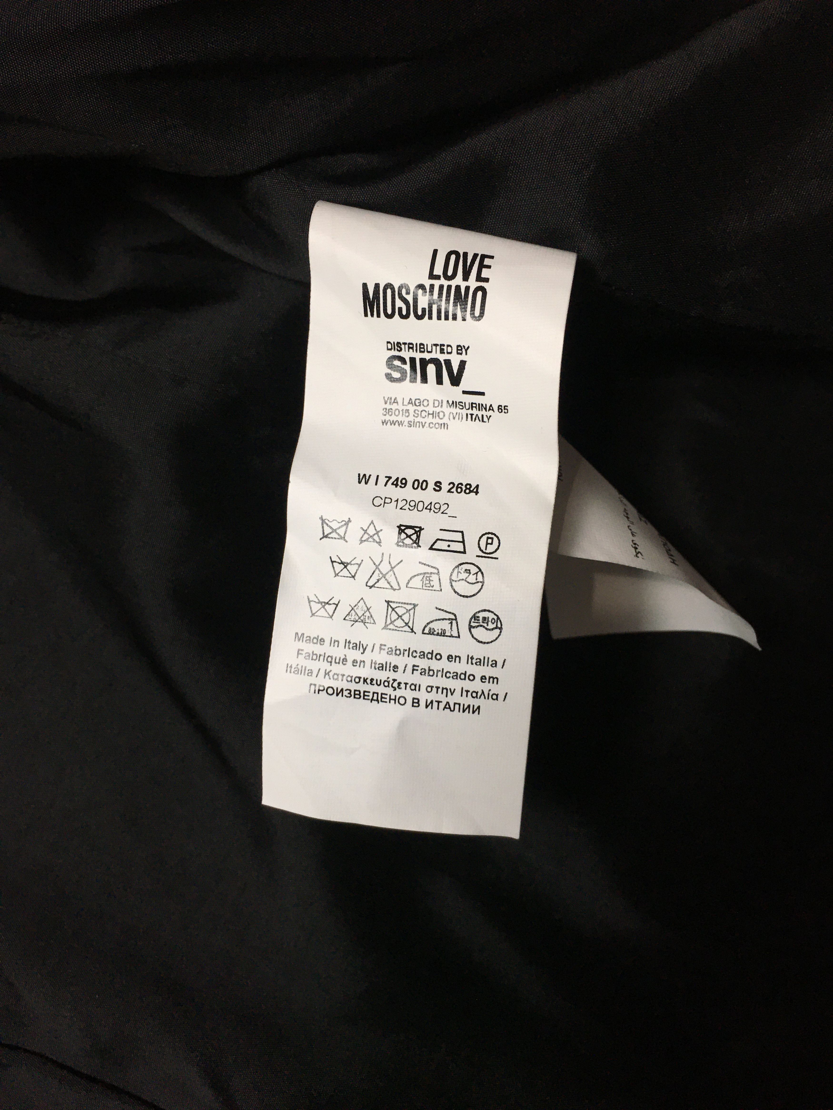 Moschino Love Moschino Octagram Black Wool Blazer Jacket IT40 US 4 Size S / US 4 / IT 40 - 11 Thumbnail
