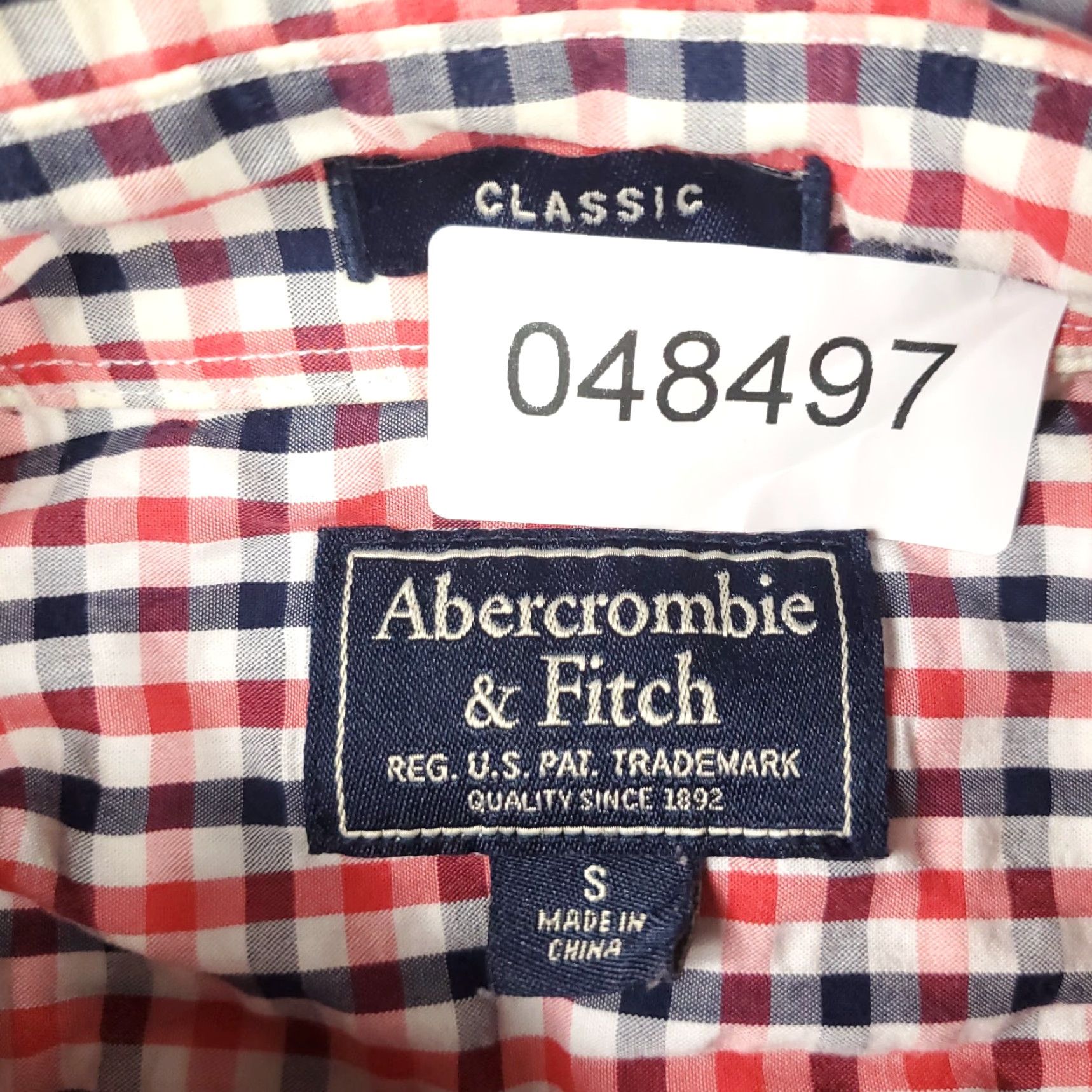 Abercrombie & Fitch Abercrombie & Fitch Men's Small Blue Red Check Casual Button-Up Shirt Long Sleeve Size US S / EU 44-46 / 1 - 7 Thumbnail