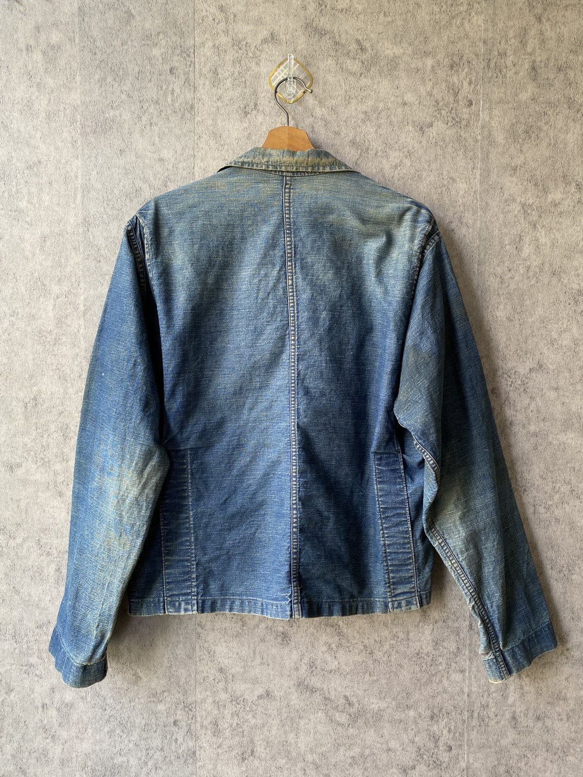 Naval Clothing Factory Vintage 50’s WMH HOFFMAN CONE MILLS Distressed Navy Jacket Size US L / EU 52-54 / 3 - 4 Thumbnail