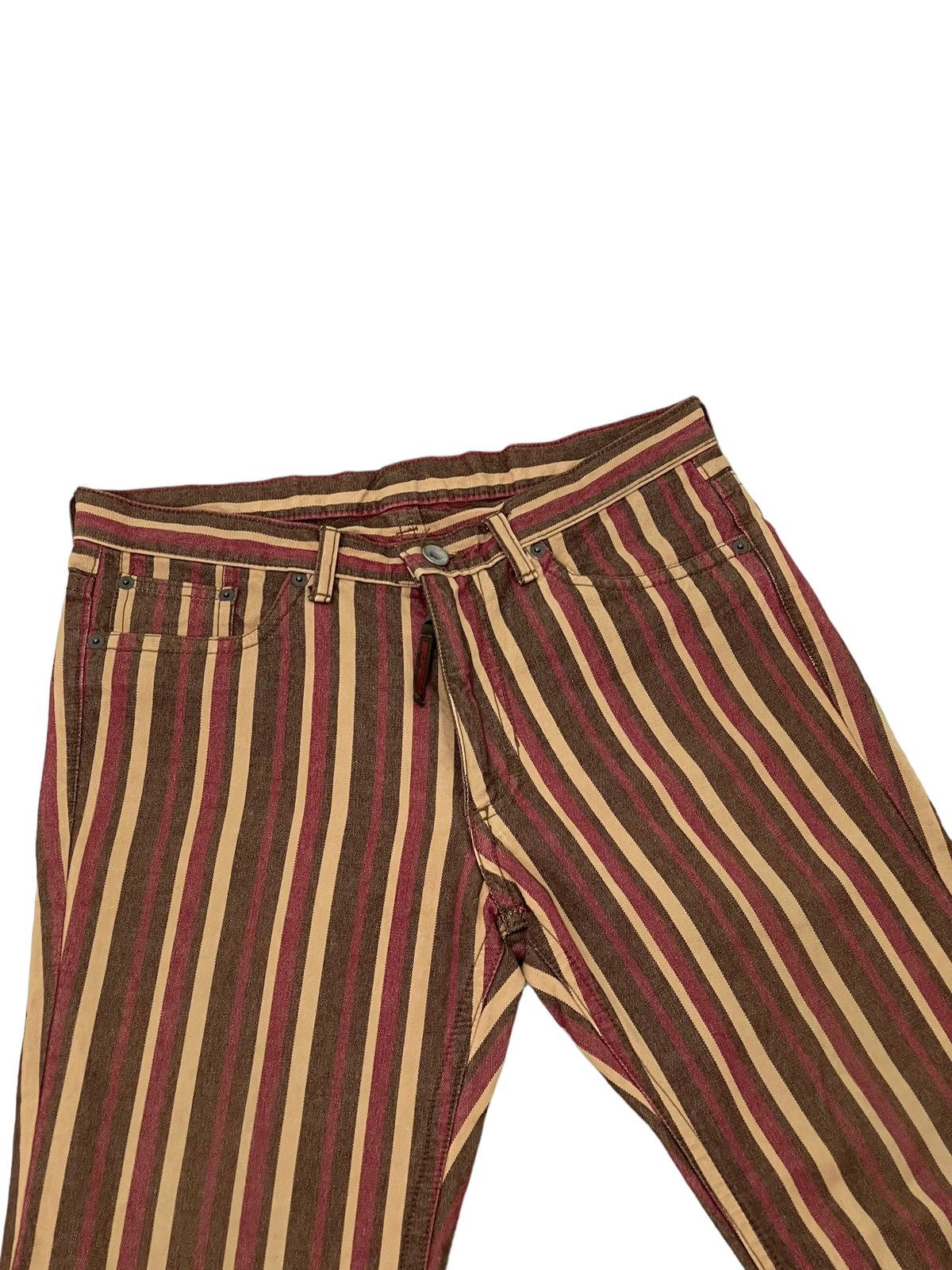 Japanese Brand Flare Jeans 291295 Homme Japan Striped Pant 6🟦2 Size US 32 / EU 48 - 8 Thumbnail