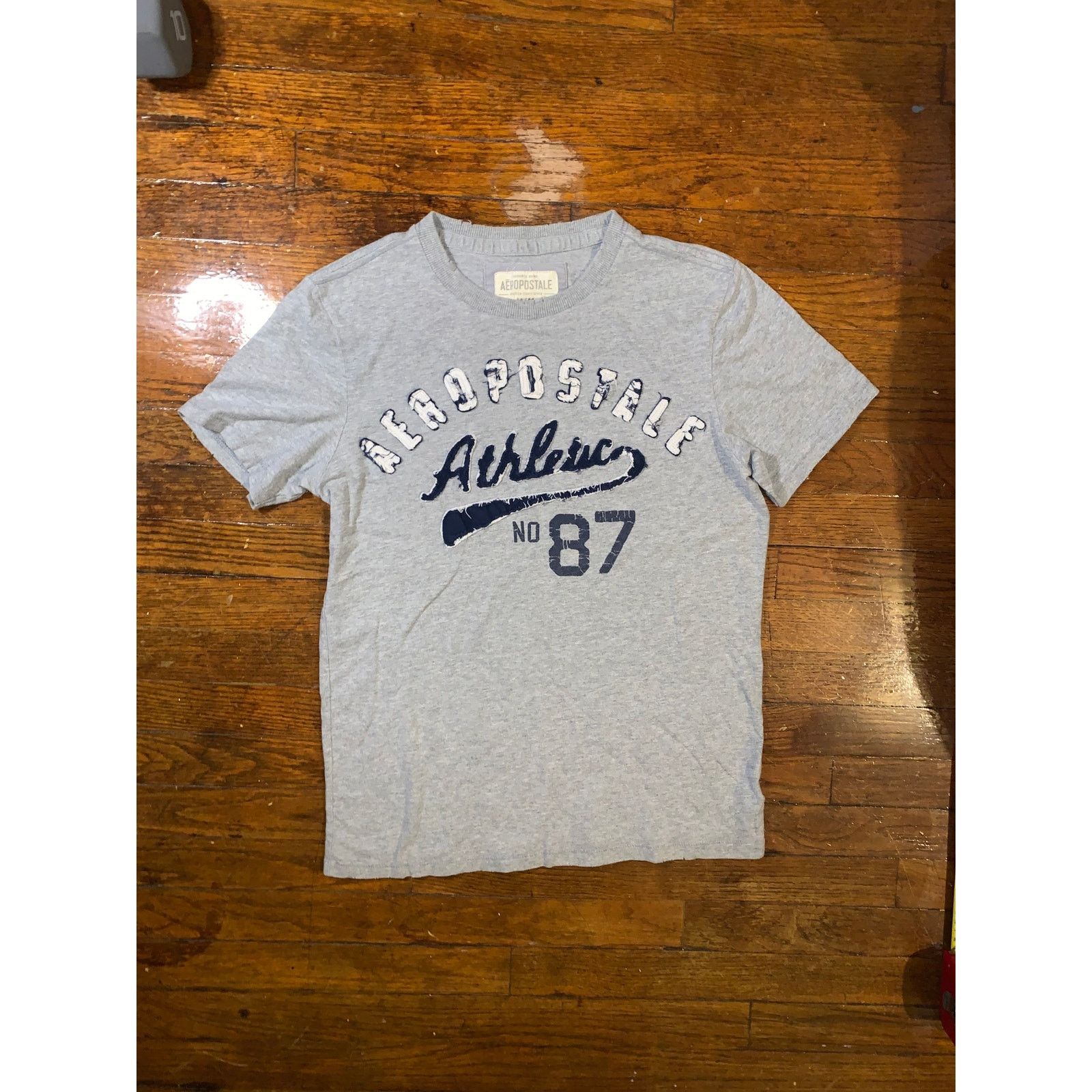 Aeropostale Y2K Aeropostale Athletic 87 Tee Grey Medium Mallcore Shirt Size US M / EU 48-50 / 2 - 2 Thumbnail