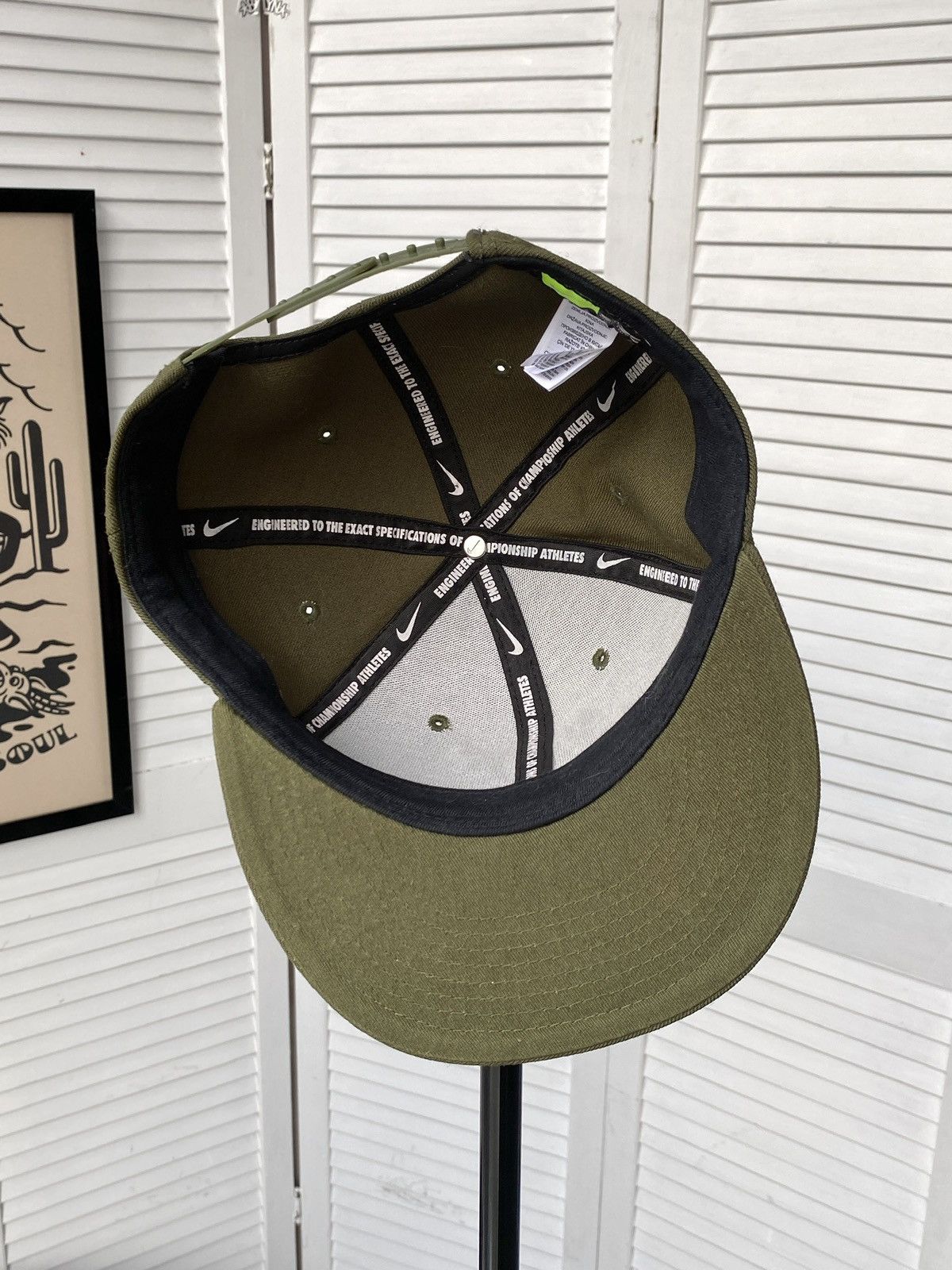 Nike Nike Pro Big Logo Swoosh Snapback 3D Khaki Cap Hat Size ONE SIZE - 10 Thumbnail