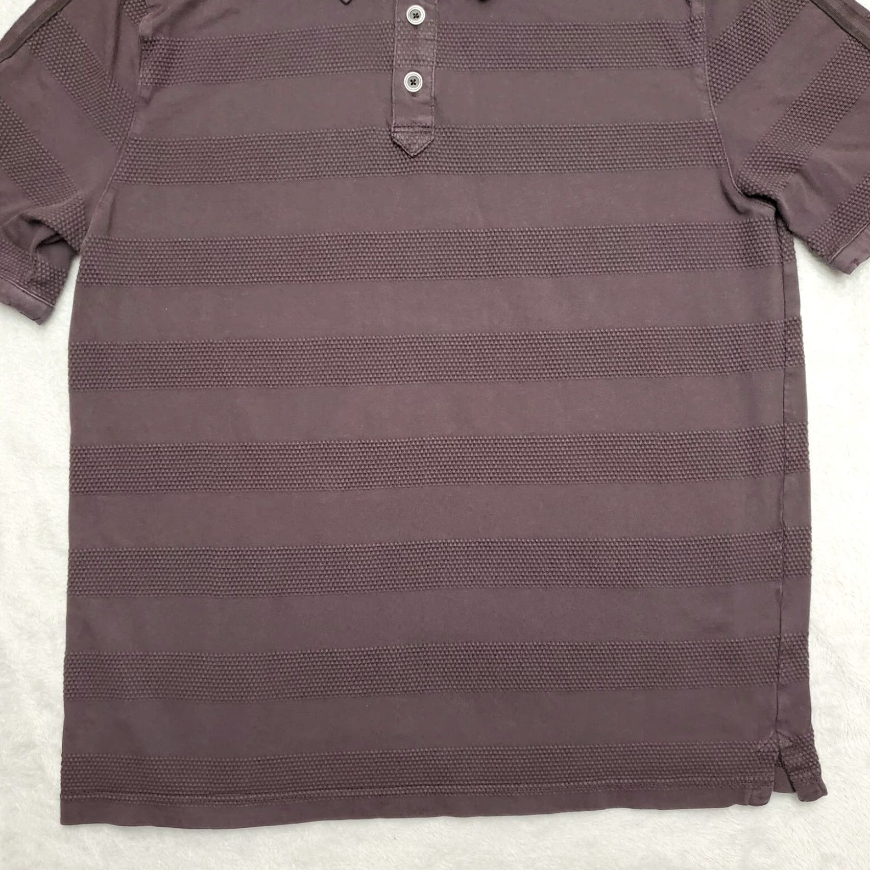 Carbon2Cobalt Carbon 2 Cobalt Shirt Mens M Polo Short Sleeve Cotton Black Brown Textured Casual Golf Walking Breathable Easy Care Shirt Mens Size US M / EU 48-50 / 2 - 3 Thumbnail