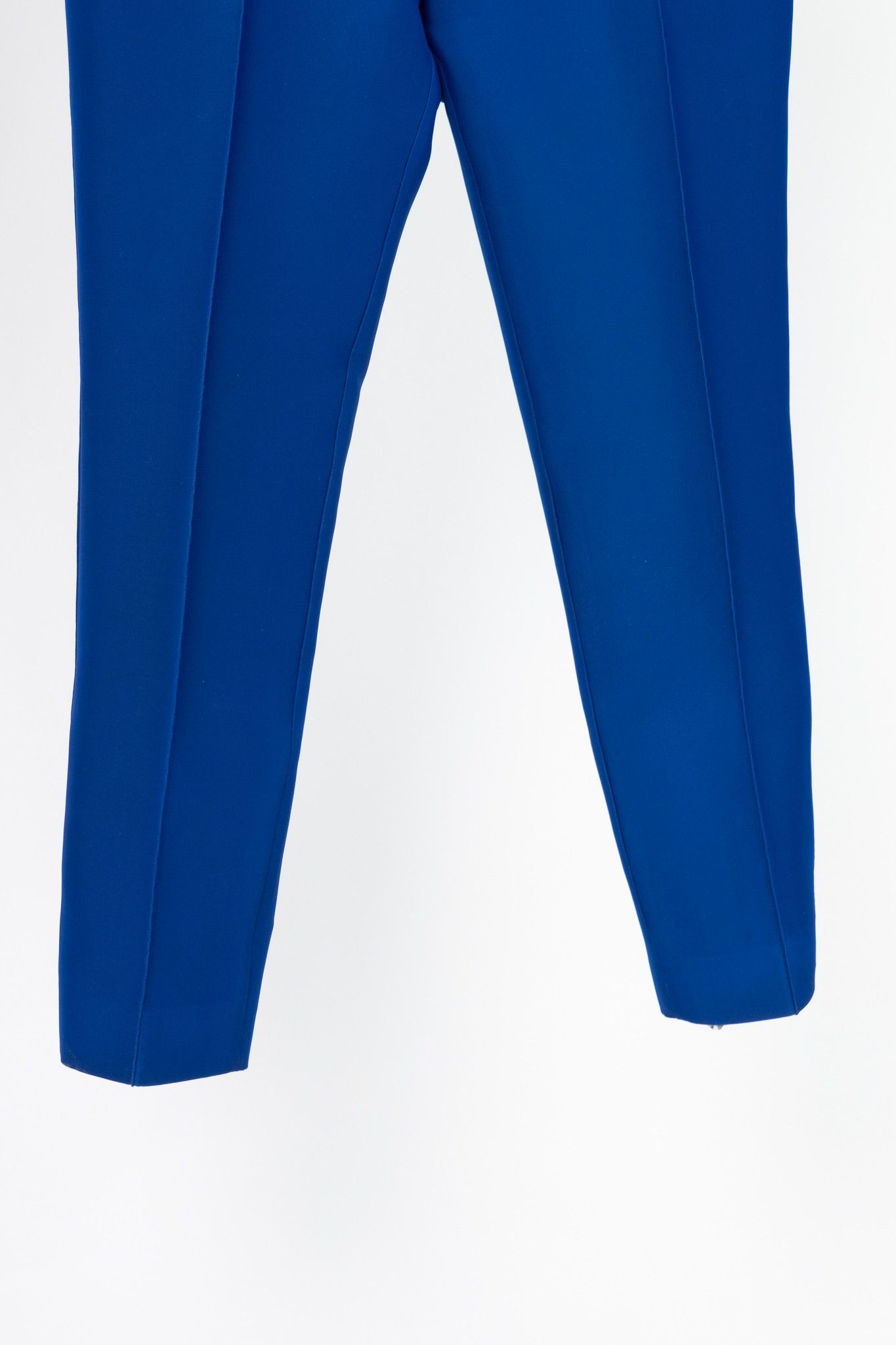Celine Celine PF11 Blue Viscose-Blend Tapered Crop Trousers Size 28" / US 6 / IT 42 - 5 Thumbnail