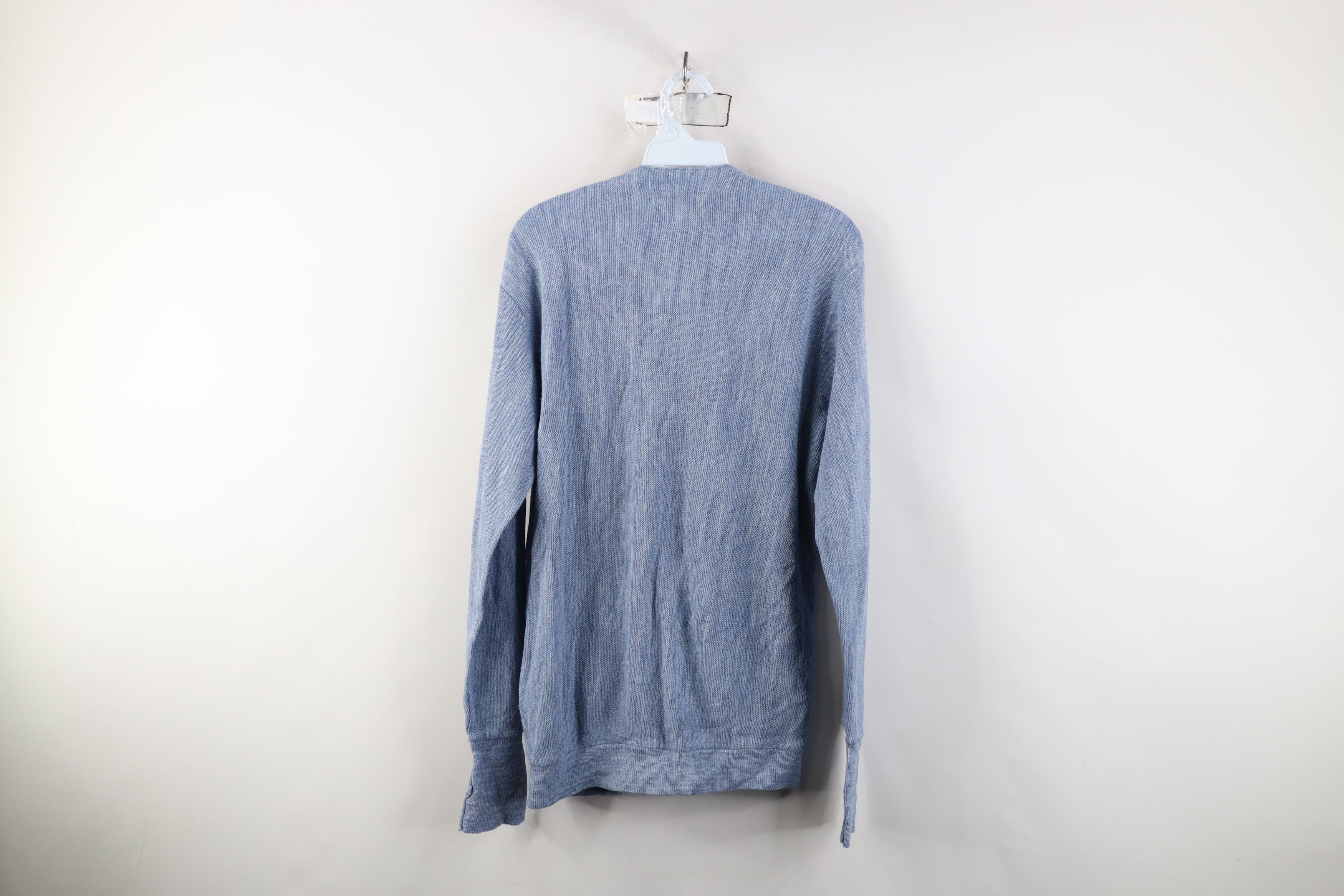 Vintage Vintage 90s Streetwear Ribbed Knit Cardigan Sweater Blue USA Size US S / EU 44-46 / 1 - 10 Thumbnail