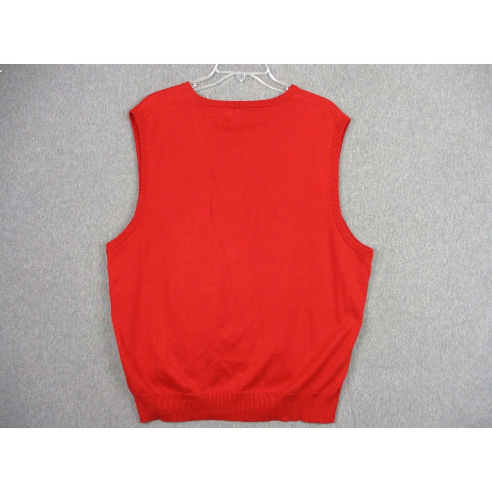 Polo Ralph Lauren Polo Golf Ralph Lauren Sweater Vest Mens XL Red V Neck Cotton Shoal Creek Size US XL / EU 56 / 4 - 6 Thumbnail