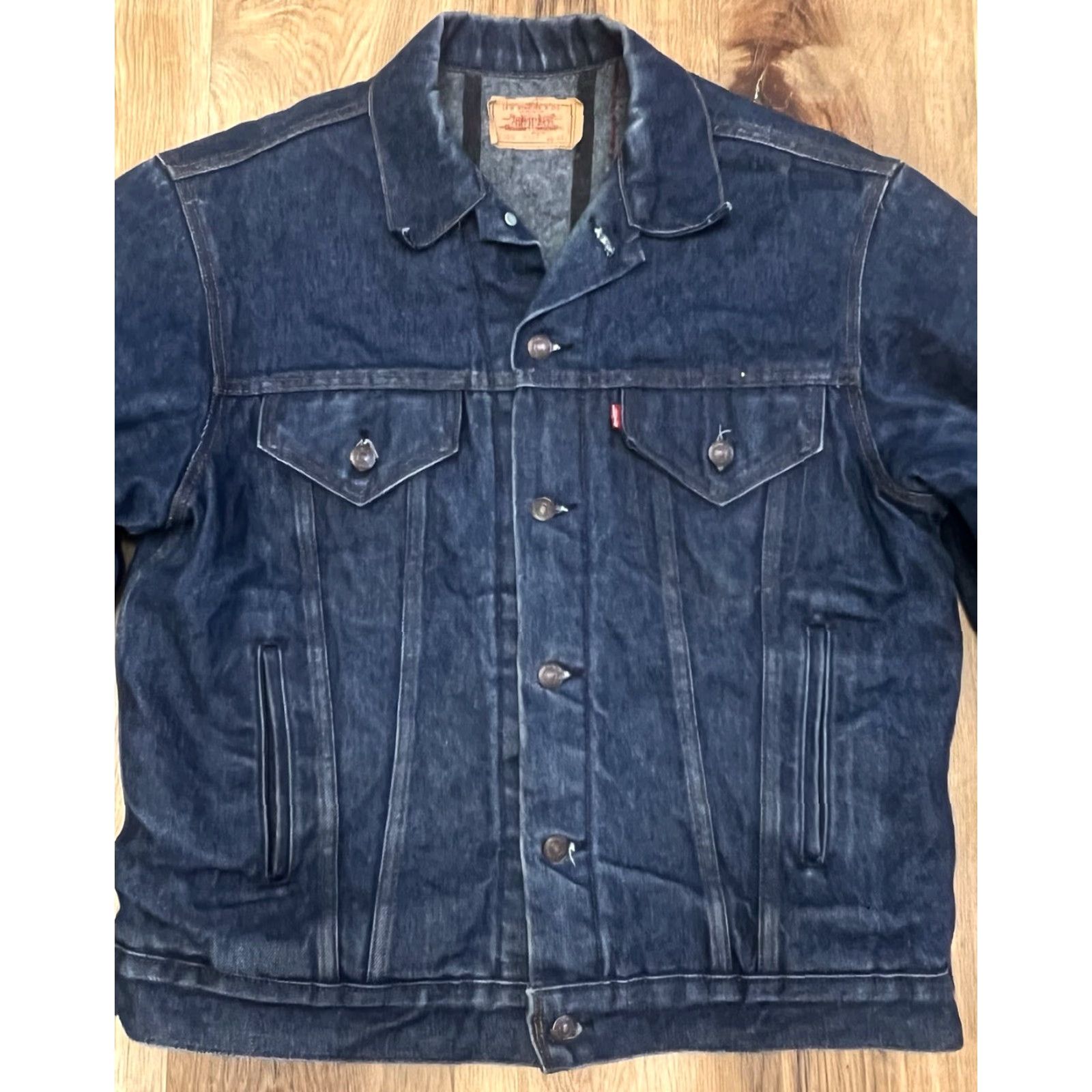 Denime VINTAGE Levi Strauss Denim Jacket Mens 44L Blue USA Lined Denim 71506-0317 Jacket Mens Size US S / EU 44-46 / 1 - 4 Thumbnail
