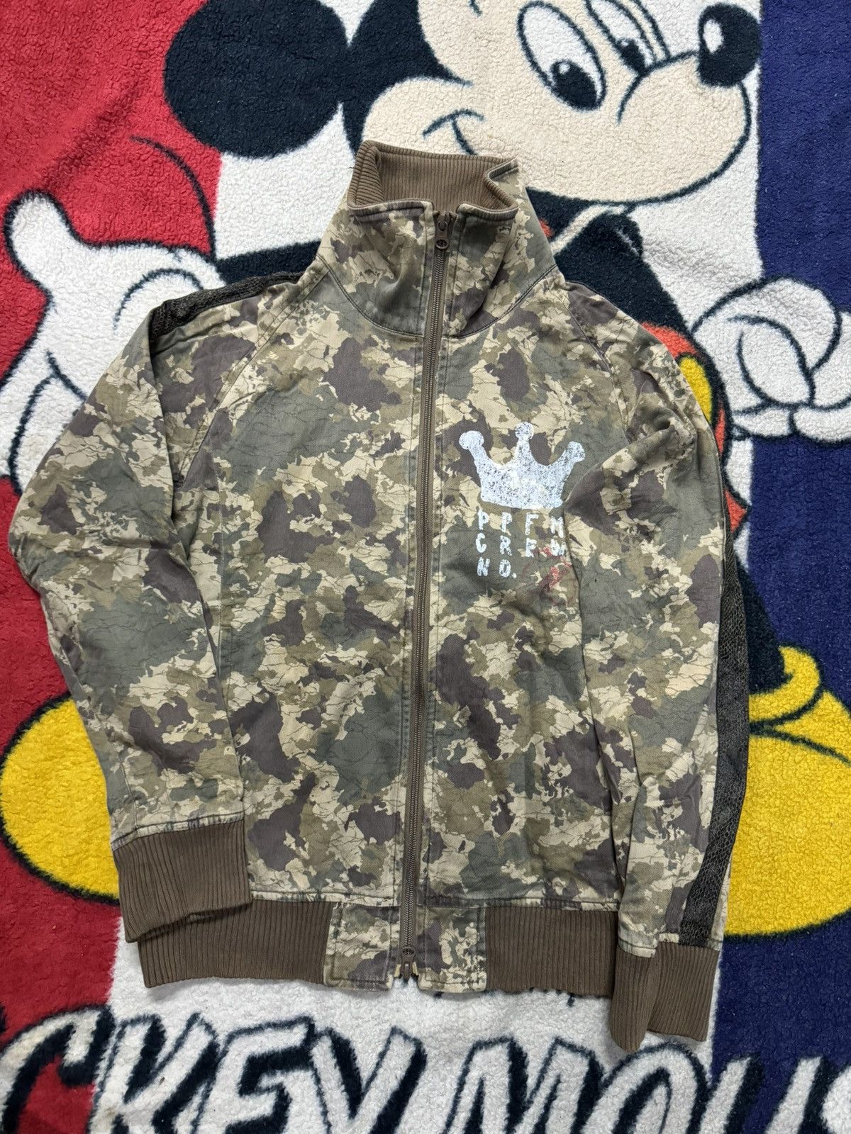 image of Military x Ppfm Camo Army Jacket in Green, Men's (Size Medium)