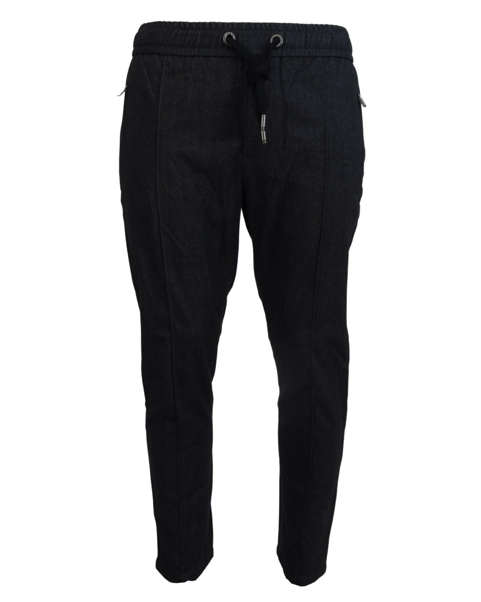 Image of Dolce Gabbana Cotton Tapered Denim Pants in Blue, Men's (Size 38)