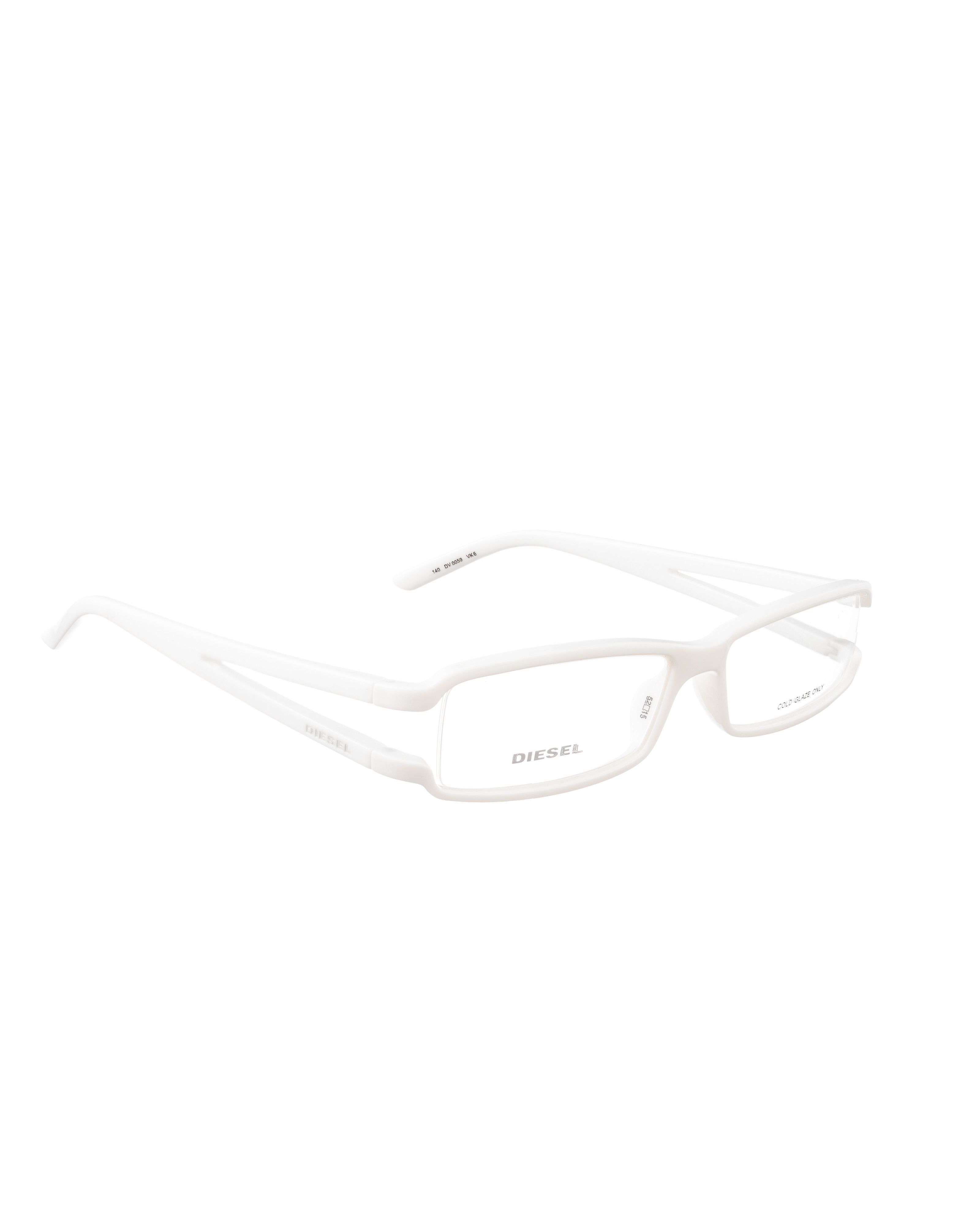 Diesel Diesel 00s White Plastic Glasses with Cut Outs Size ONE SIZE - 2 Thumbnail