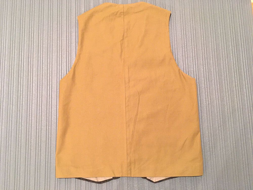 Frank Leder Frank Leder Brown & Tan Plaid Wool Vest Size XS / S Germany Size US S / EU 44-46 / 1 - 4 Thumbnail