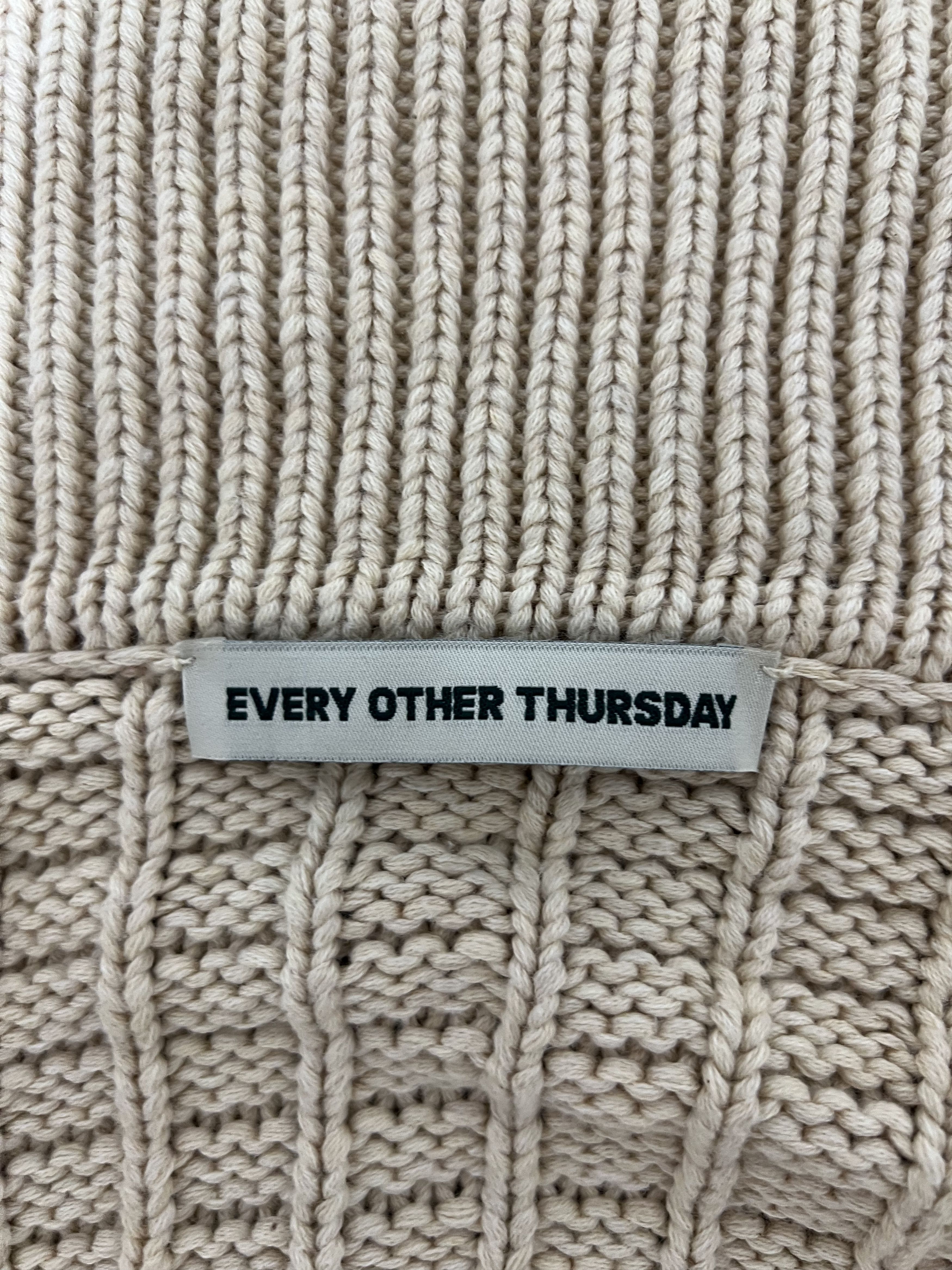 Every Other Thursday 💚 Every Other Thursday Waffle Knit Cardigan Oatmeal NEW Size US M / EU 48-50 / 2 - 13 Thumbnail