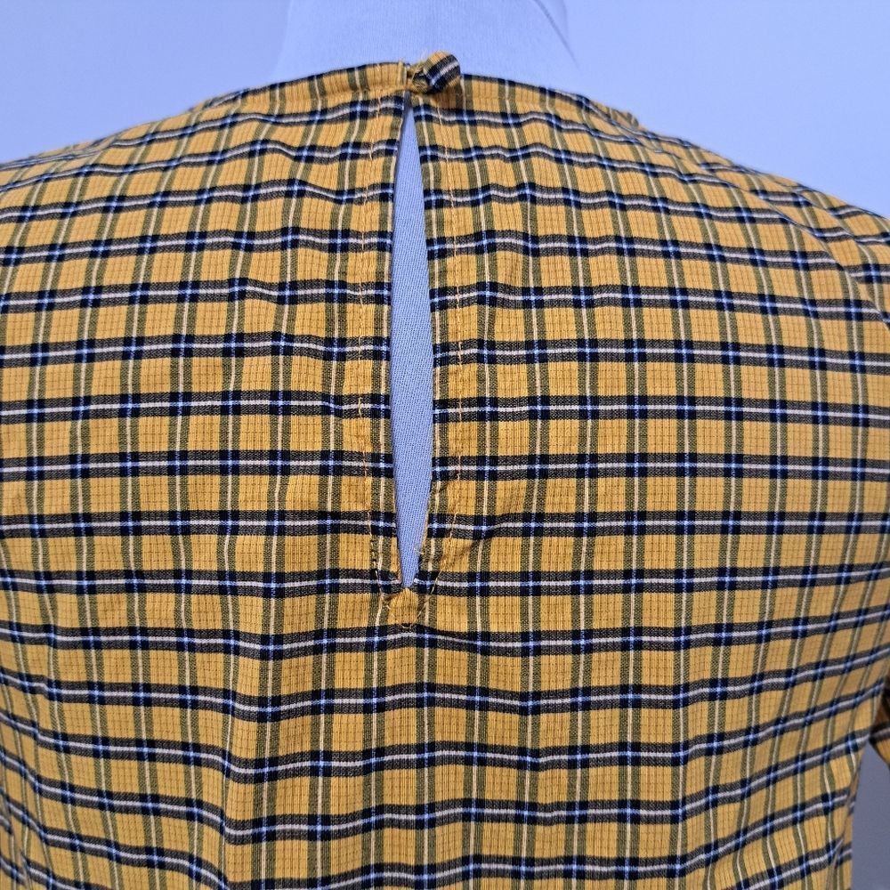Levi's Levi's Aberdeen Tafetta Plaid Dress Buble Hem Oversized XS Mustard Size XS / US 0-2 / IT 36-38 - 13 Thumbnail