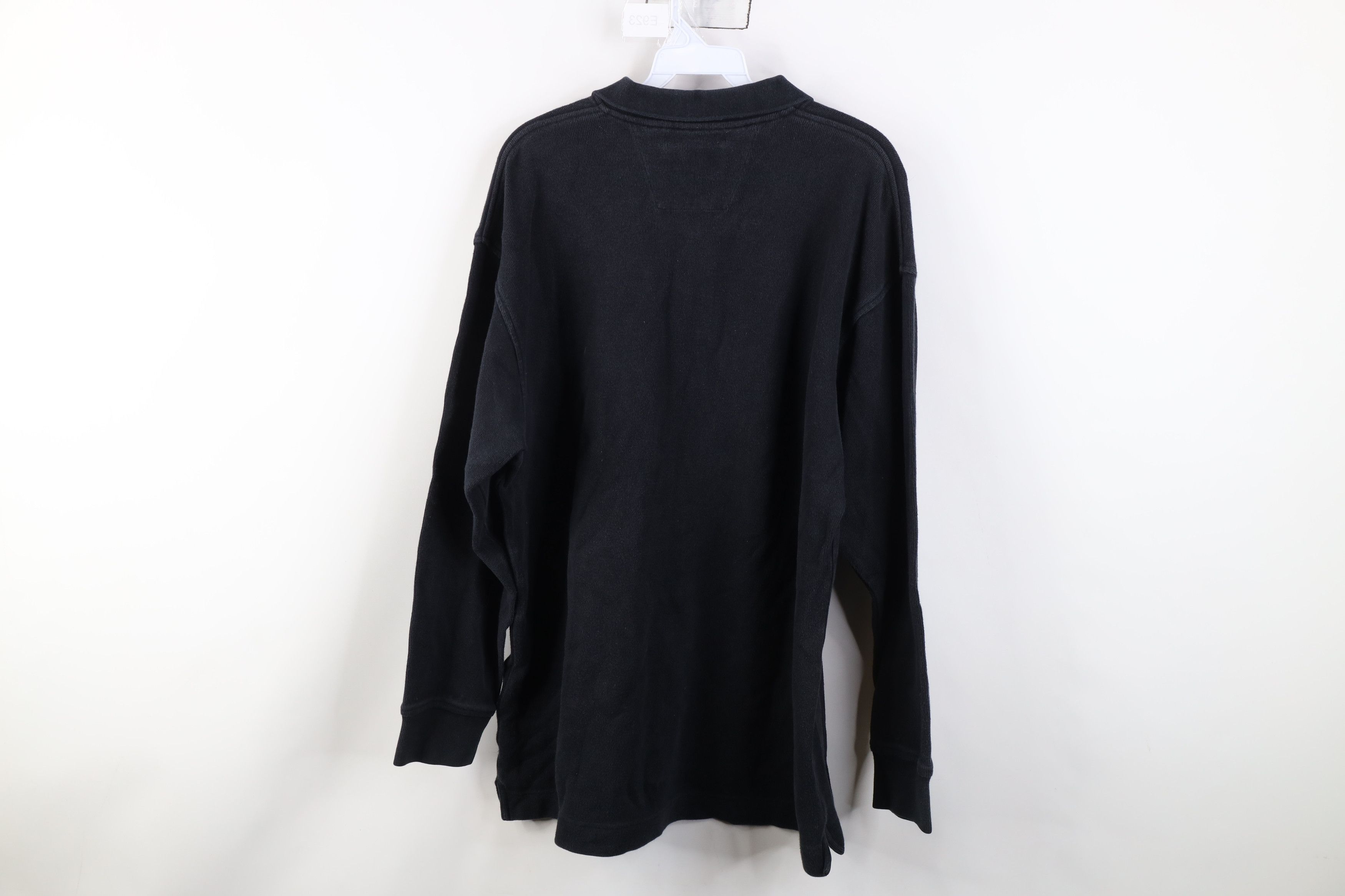 Vintage Vintage 90s Streetwear Ribbed Knit Long Sleeve Rugby Polo Size US L / EU 52-54 / 3 - 12 Thumbnail
