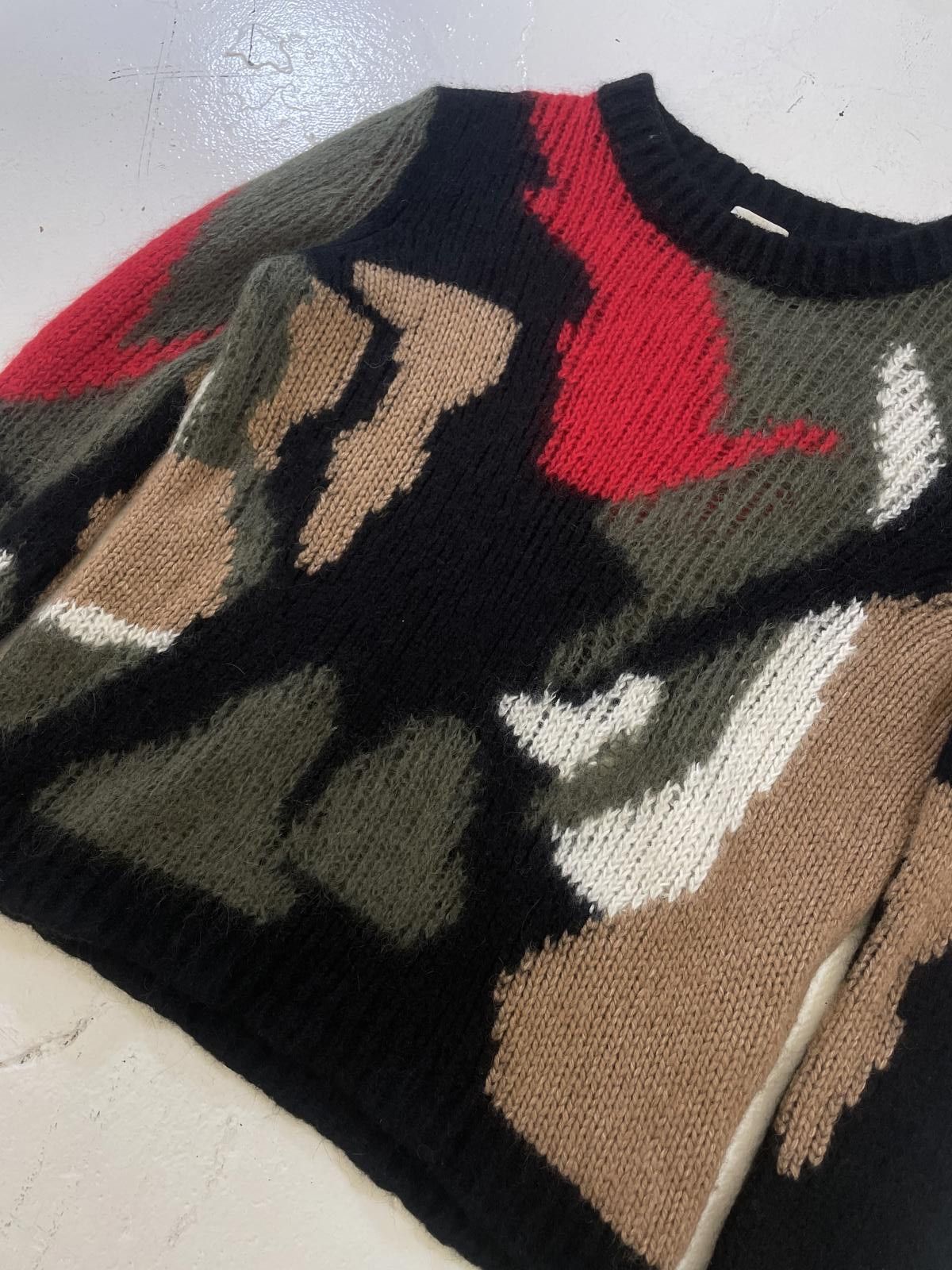 Saint Laurent Paris Saint Laurent Mohair camo sweater Size US S / EU 44-46 / 1 - 2 Thumbnail