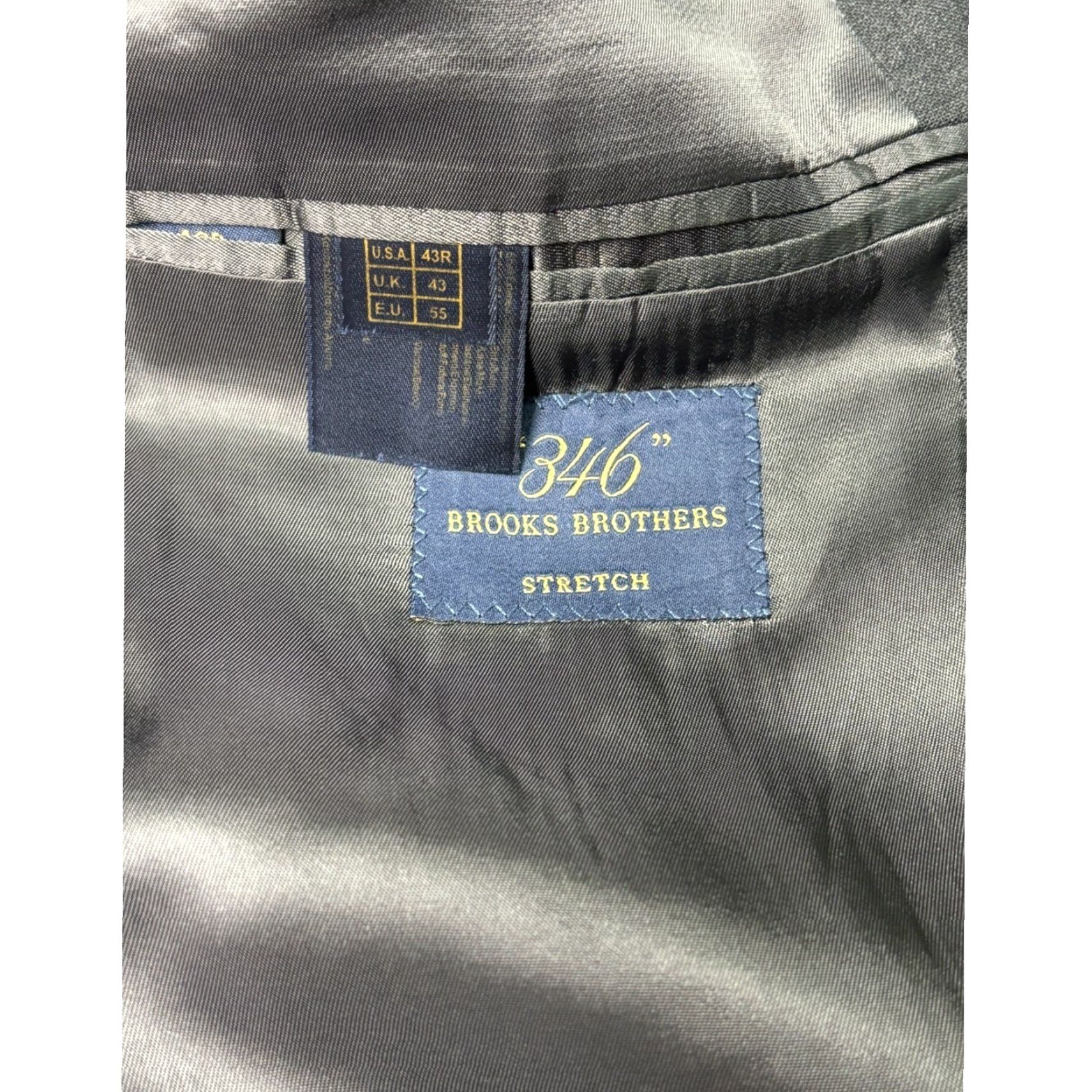 Brooks Brothers Brooks Brothers 346 Men Blazer Wool Blend Stretch Gray 43R Business Formal Suit Jacket Mens Size 40R - 7 Thumbnail