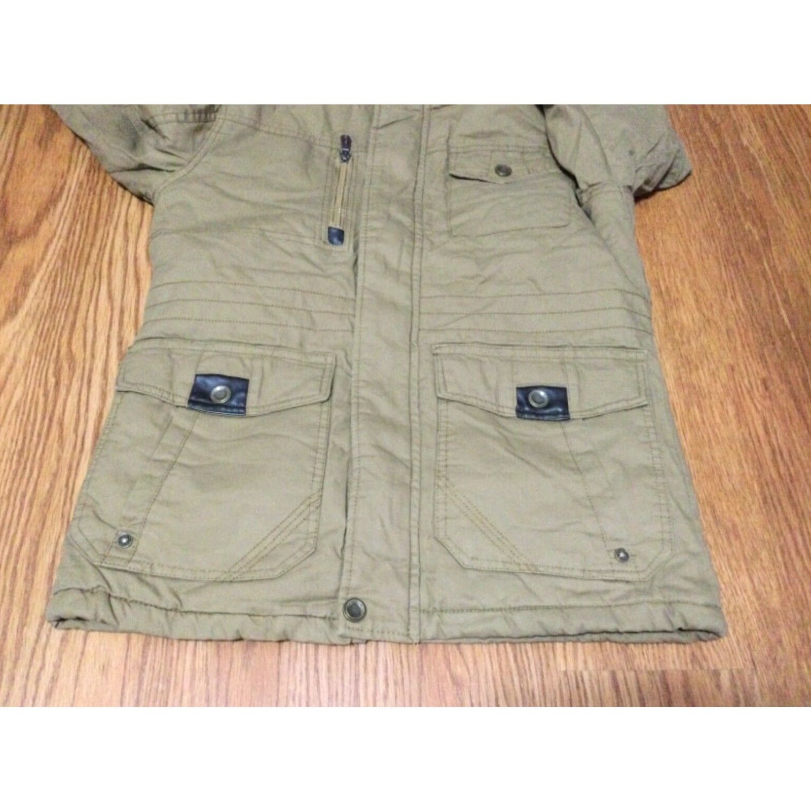 Vintage H.T. Niao Military Jacket Lined Men's Khaki Full Snap Pockets Sz Large Size US L / EU 52-54 / 3 - 7 Thumbnail