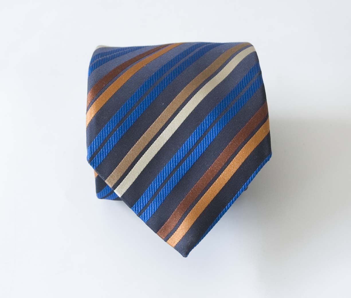 Zanetti Zanetti Tie Necktie Made In Italy 100% Silk Blue / Brown Size ONE SIZE - 3 Thumbnail