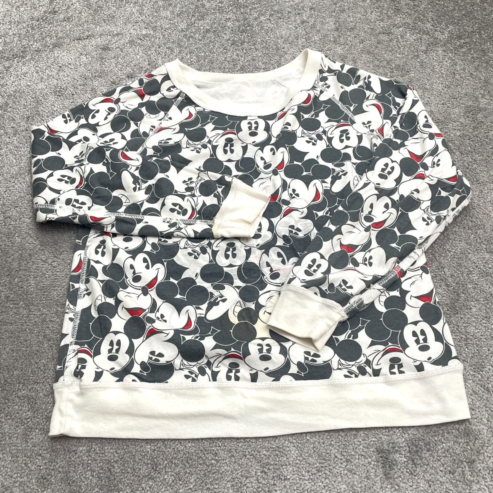 Disney Disney Mickey Mouse Reversible Sweatshirt Womens L White Graphic Pullover Size L / US 10 / IT 46 - 3 Thumbnail