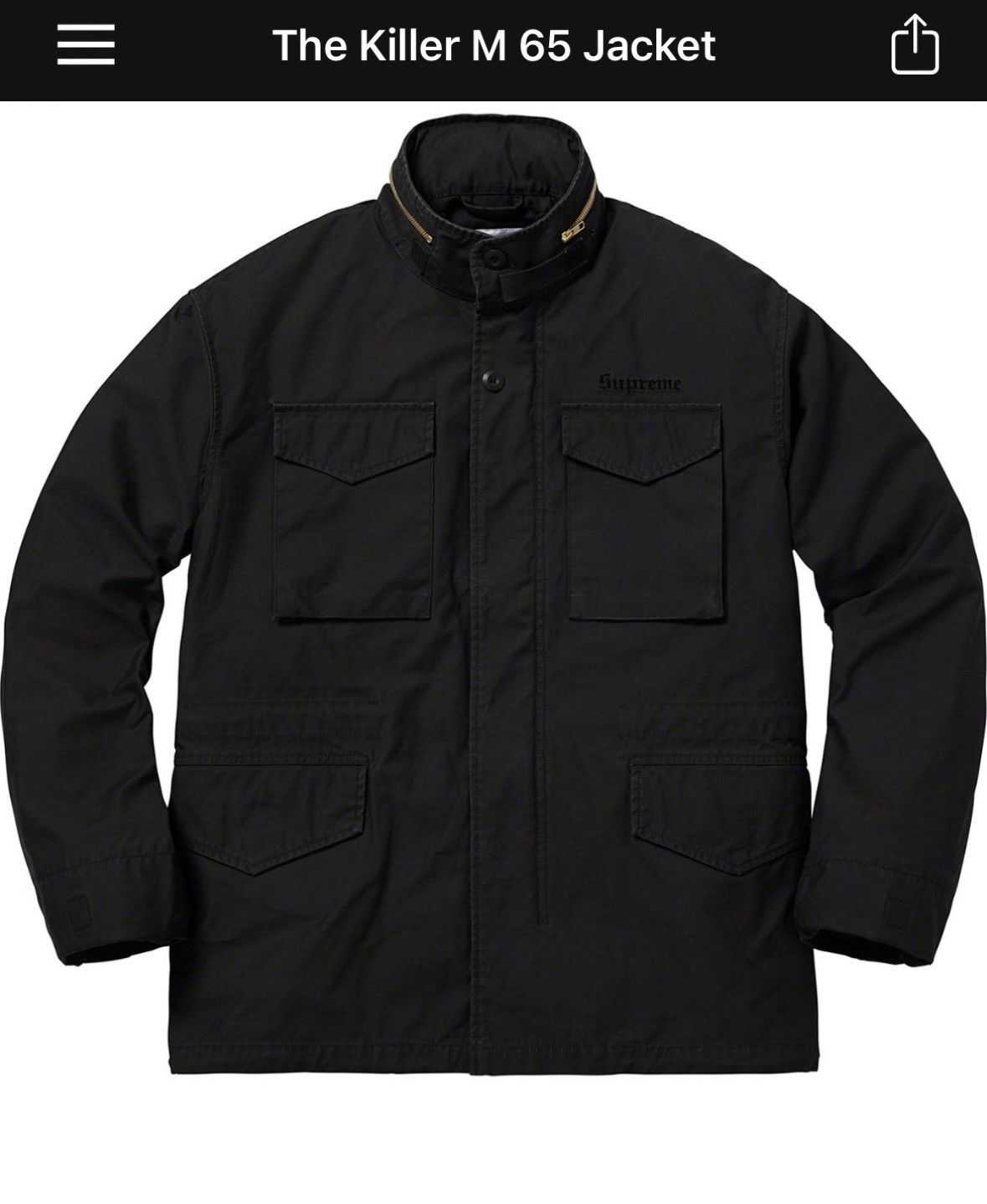 Supreme Supreme - the killer M-65 jacket Size US L / EU 52-54 / 3 - 4 Thumbnail