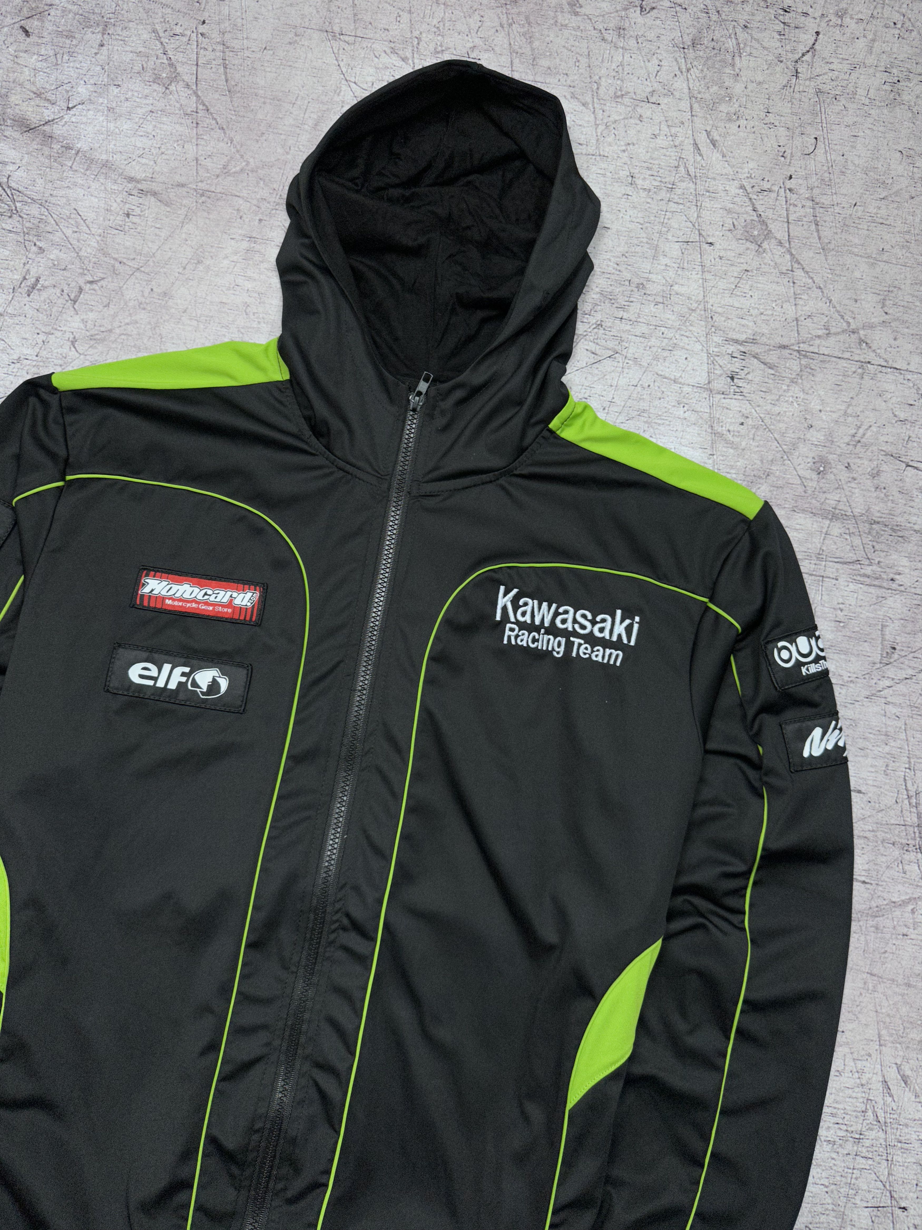 Japanese Brand Kawasaki Racing Team Vintage Mens Zip Hoodie Size US XXL / EU 58 / 5 - 2 Thumbnail