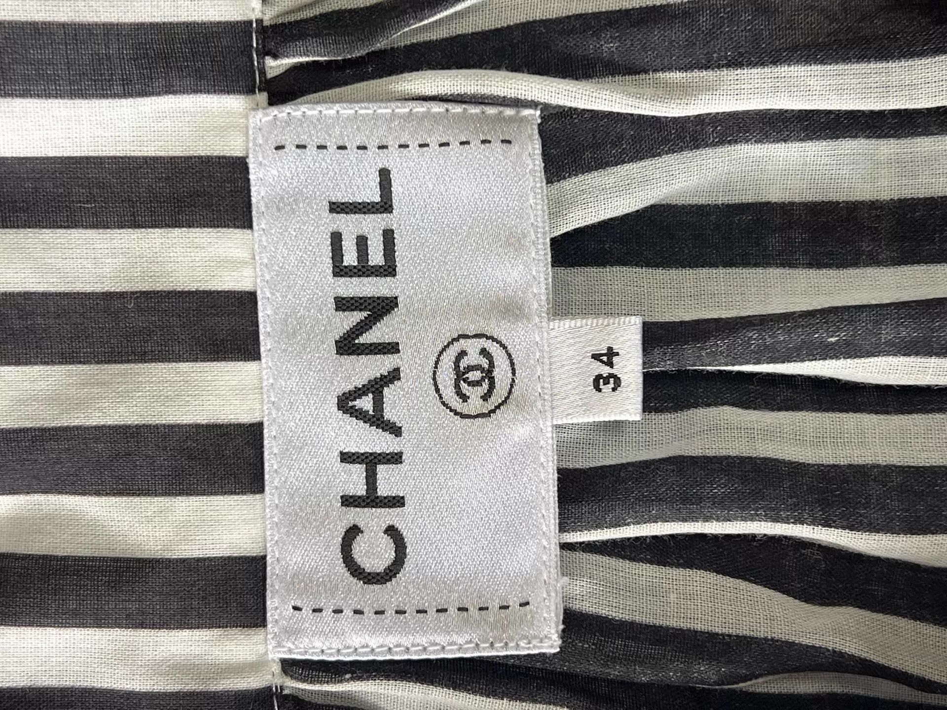 Chanel Chanel 24M B&W Striped Cake Skirt 34 CC Logo Size XS / US 0-2 / IT 36-38 - 6 Thumbnail