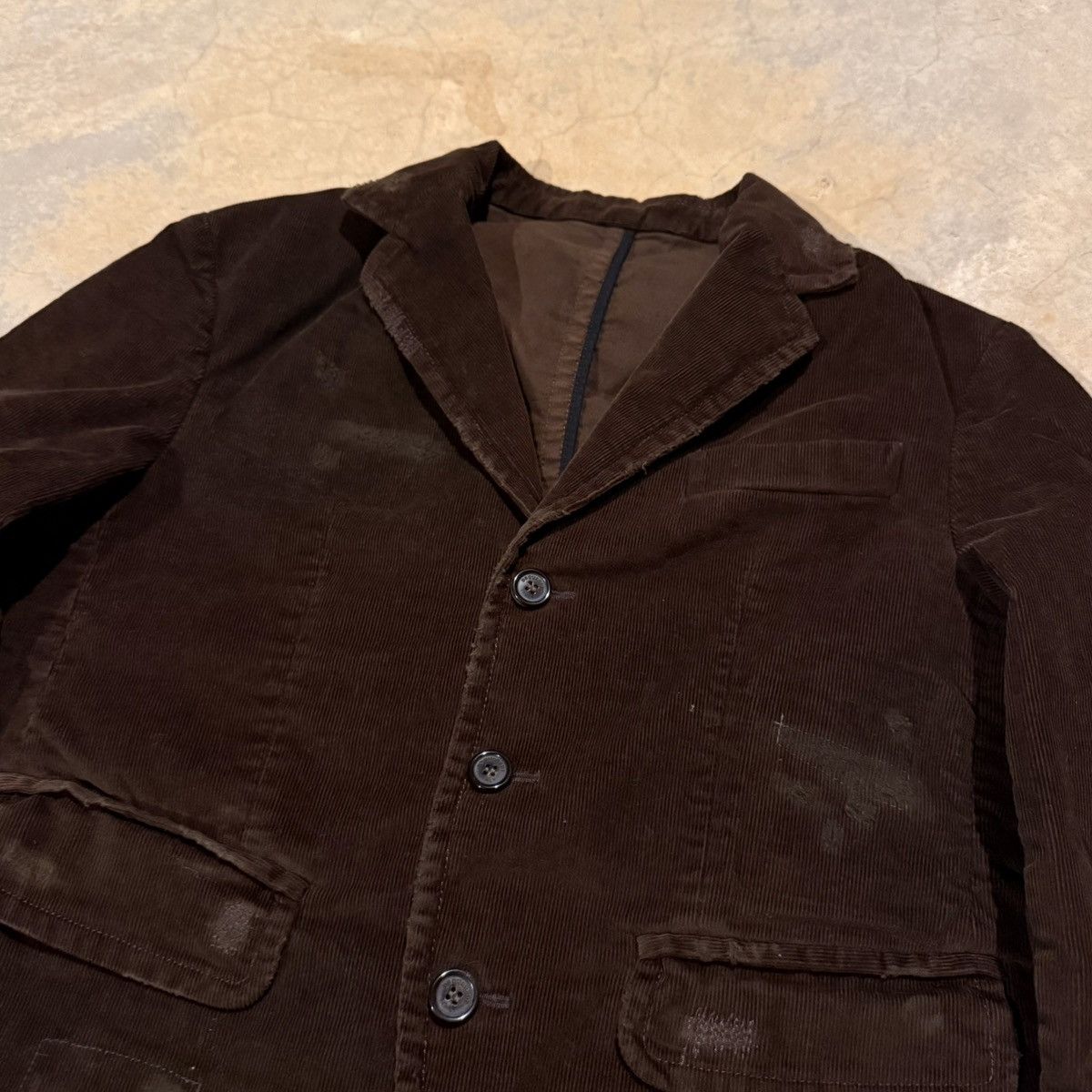 Dsquared2 Dsquared2 Distressed Repaired Micro Corduroy Blazer Jacket Size US M / EU 48-50 / 2 - 4 Thumbnail