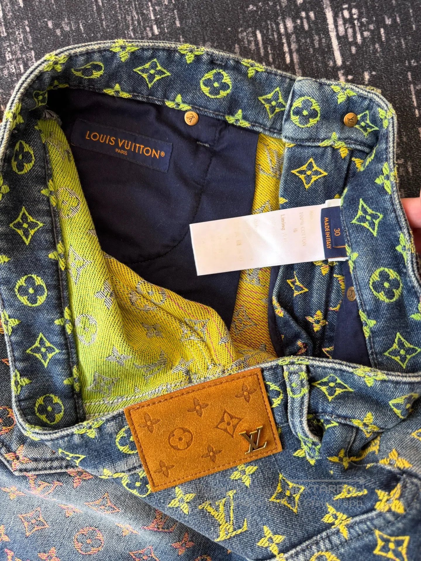 Louis Vuitton Louis Vuitton Rainbow Monogrammed Denim Shorts| Size 30" / US 8 / IT 44 - 4 Thumbnail