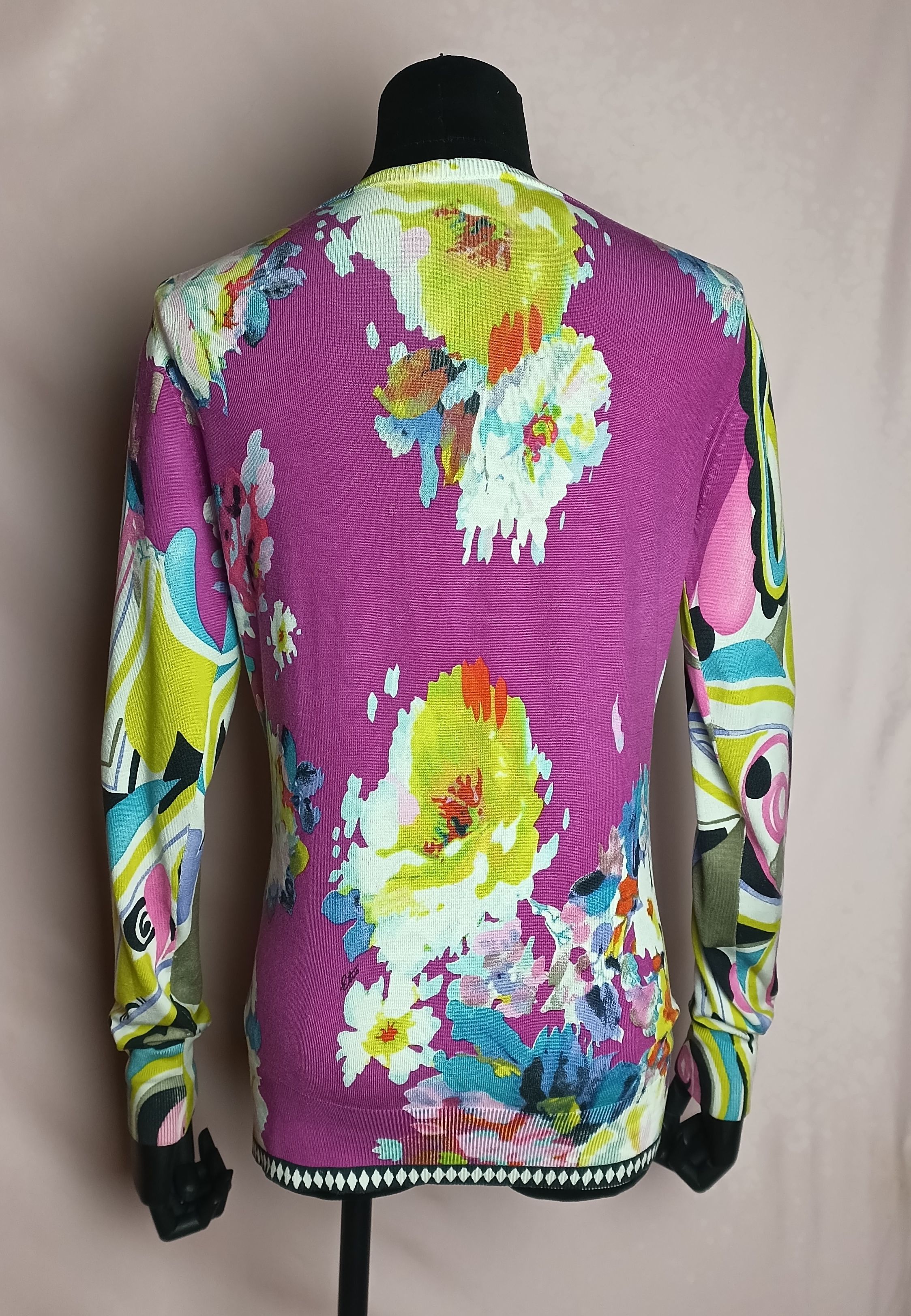 Etro ETRO Milano Silk Blend Cardigan Floral Abstract Print Size M / US 6-8 / IT 42-44 - 4 Thumbnail