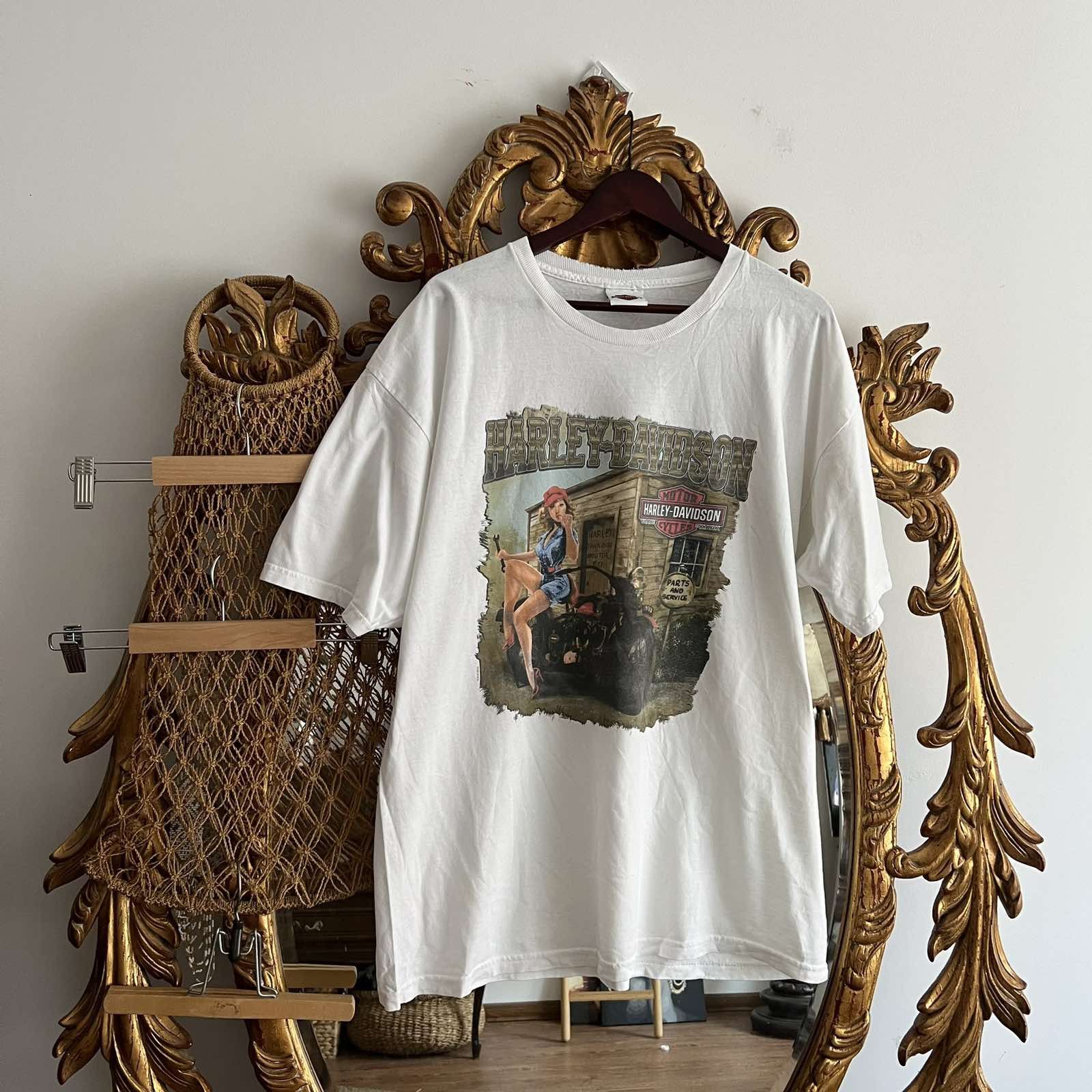 ハーレー 古着 Tシャツ オオカミ 鷹 墨黒 フェード XL 90s ハーレー