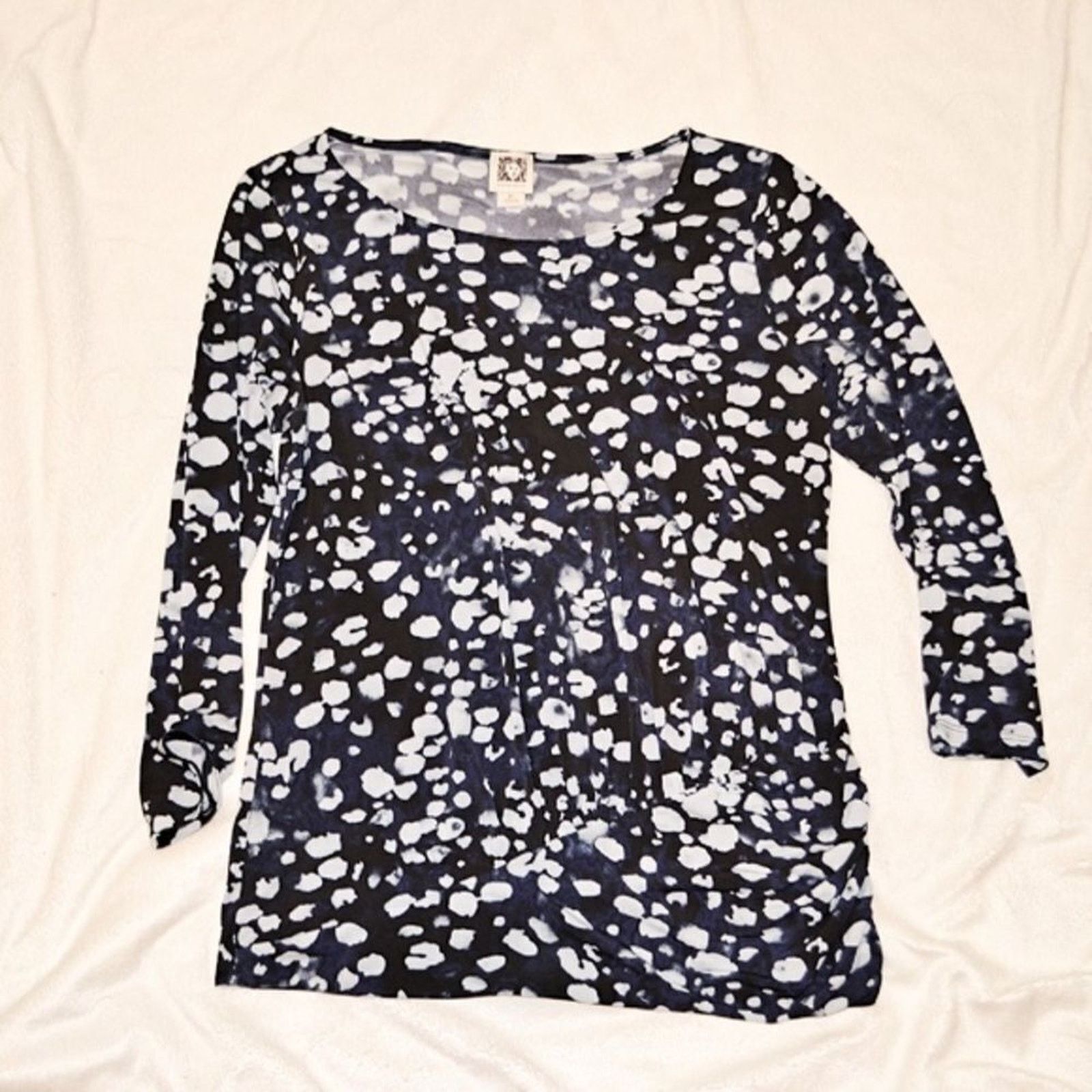 Anne Klein Anne Klein Modern Dot Print 3/4 Sleeve Top | Sz PL Size L / US 10 / IT 46 - 2 Thumbnail