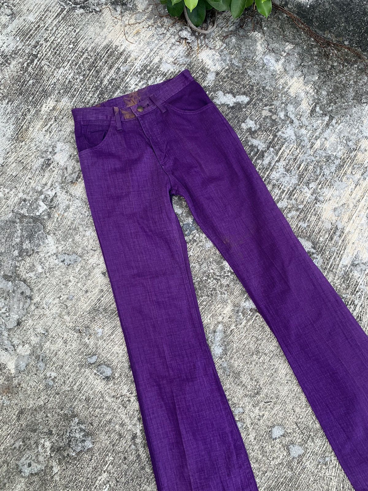 If Six Was Nine × Vintage × Wrangler Flare wrangler bootcut jeans western wear rare calour Size 28" / US 6 / IT 42 - 6 Thumbnail