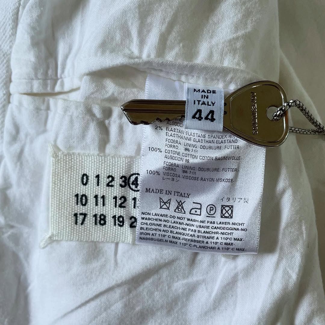 Maison Margiela FINAL DROP‼️Maison Margiela 5 Zip White Cotton Biker Jacket Size US S / EU 44-46 / 1 - 10 Thumbnail