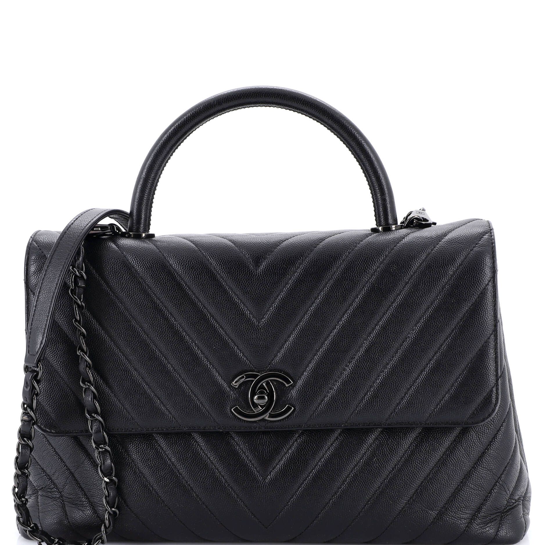 Chanel So Black Coco Top Handle Bag Size ONE SIZE - 1 Thumbnail