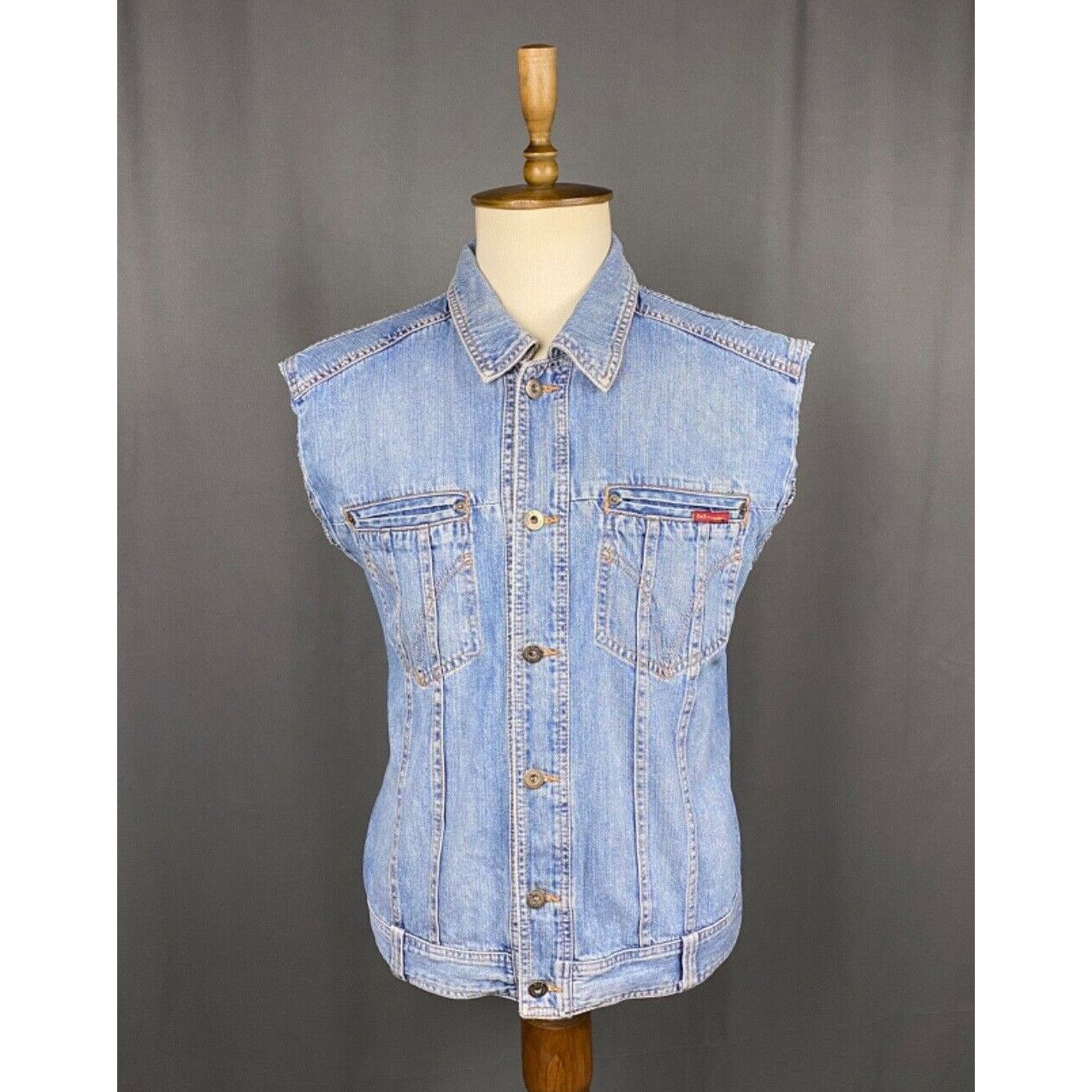 Dolce & Gabbana RARE! Dolce&Gabbana Vintage Men's Blue Denim Vest Size 40/54 Size US L / EU 52-54 / 3 - 1 Thumbnail
