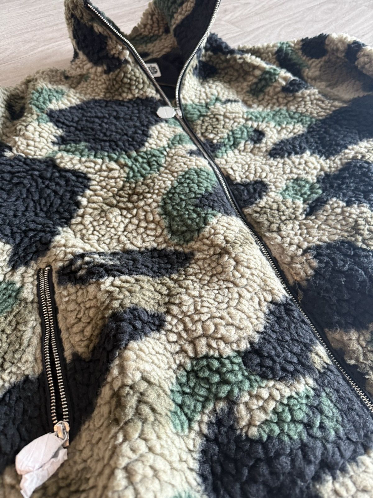 Bape Bape Green Camo Fleece Jacket Size US M / EU 48-50 / 2 - 2 Thumbnail