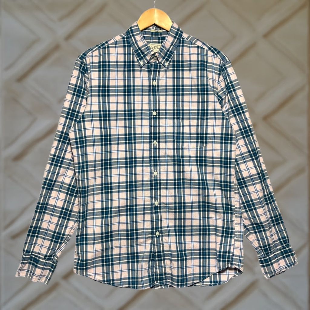 J.Crew J.Crew Mens Button-Down Shirt Slim Plaid Blue Pink M Size US M / EU 48-50 / 2 - 1 Thumbnail