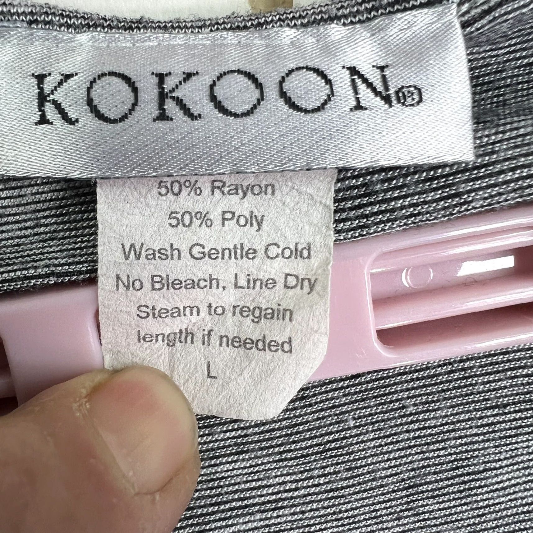 Vintage Kokoon Women's Relaxed-Fit Short-Sleeve Scoop Neck Swing Top L Gray Shirt Women Swing Top, Kokoon, Size L, Gray, 80s 90s Theme Size L / US 10 / IT 46 - 4 Thumbnail