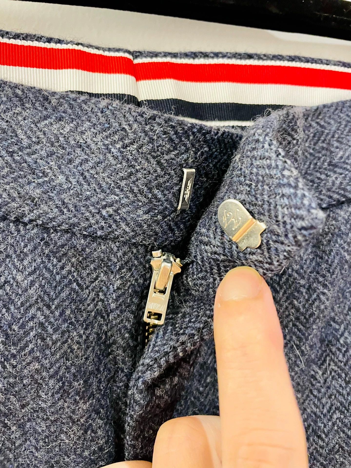 Thom Browne THOM BROWNE Slate Blue Wool 8/0 Slim Trousers Size US 27 - 3 Thumbnail