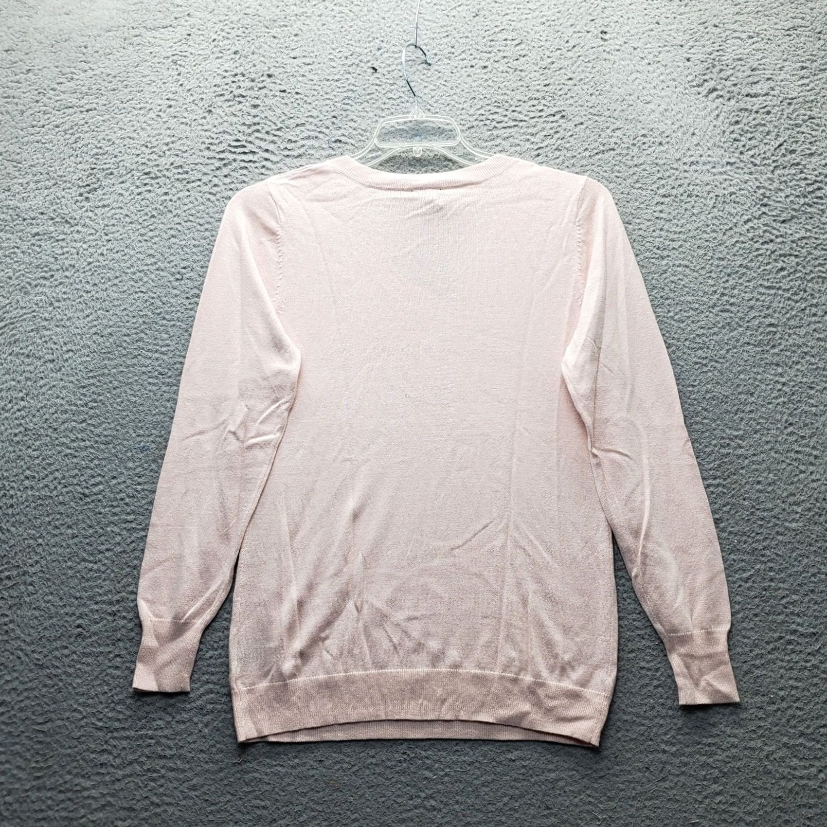 Worthington Worthington Womens Sweater Raglan Sleeve V-Neck Pullover M Pink Slim Knit Shirt Size M / US 6-8 / IT 42-44 - 2 Thumbnail