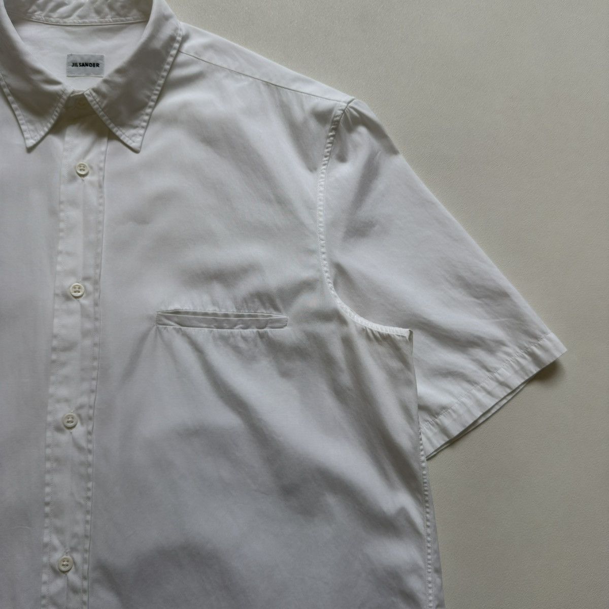 Jil Sander Late 2000s White Short Sleeve Shirt Size US M / EU 48-50 / 2 - 8 Thumbnail