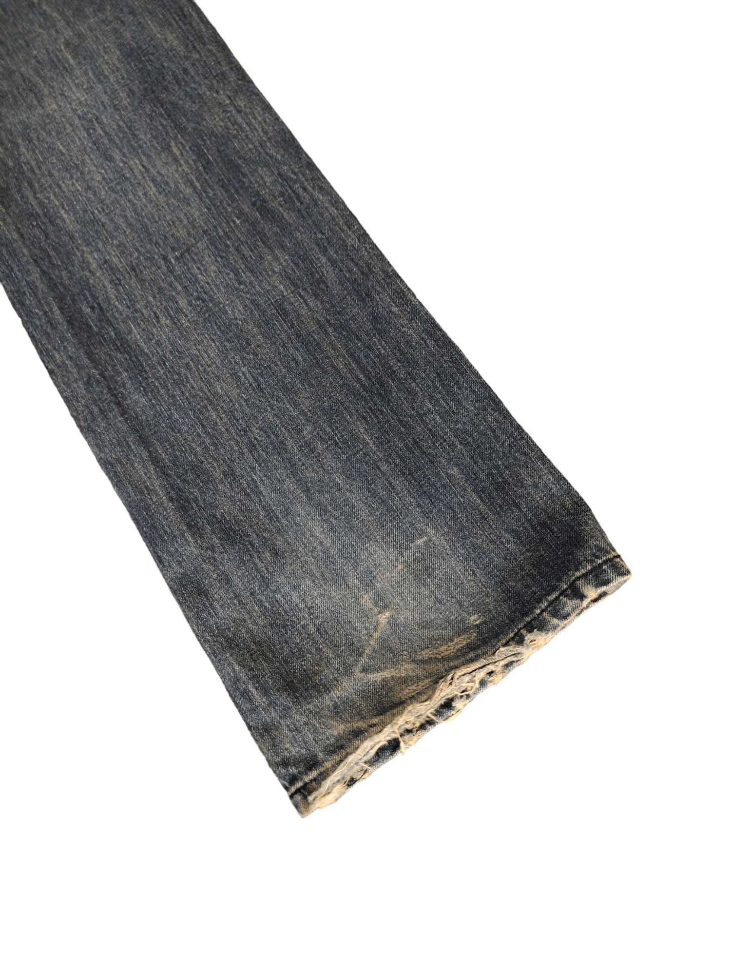 Le Grande Bleu (L.G.B.) Flare Jeans Portrait Japan Sew Distress Denim Bootcut Y2k Size US 33 - 18 Thumbnail