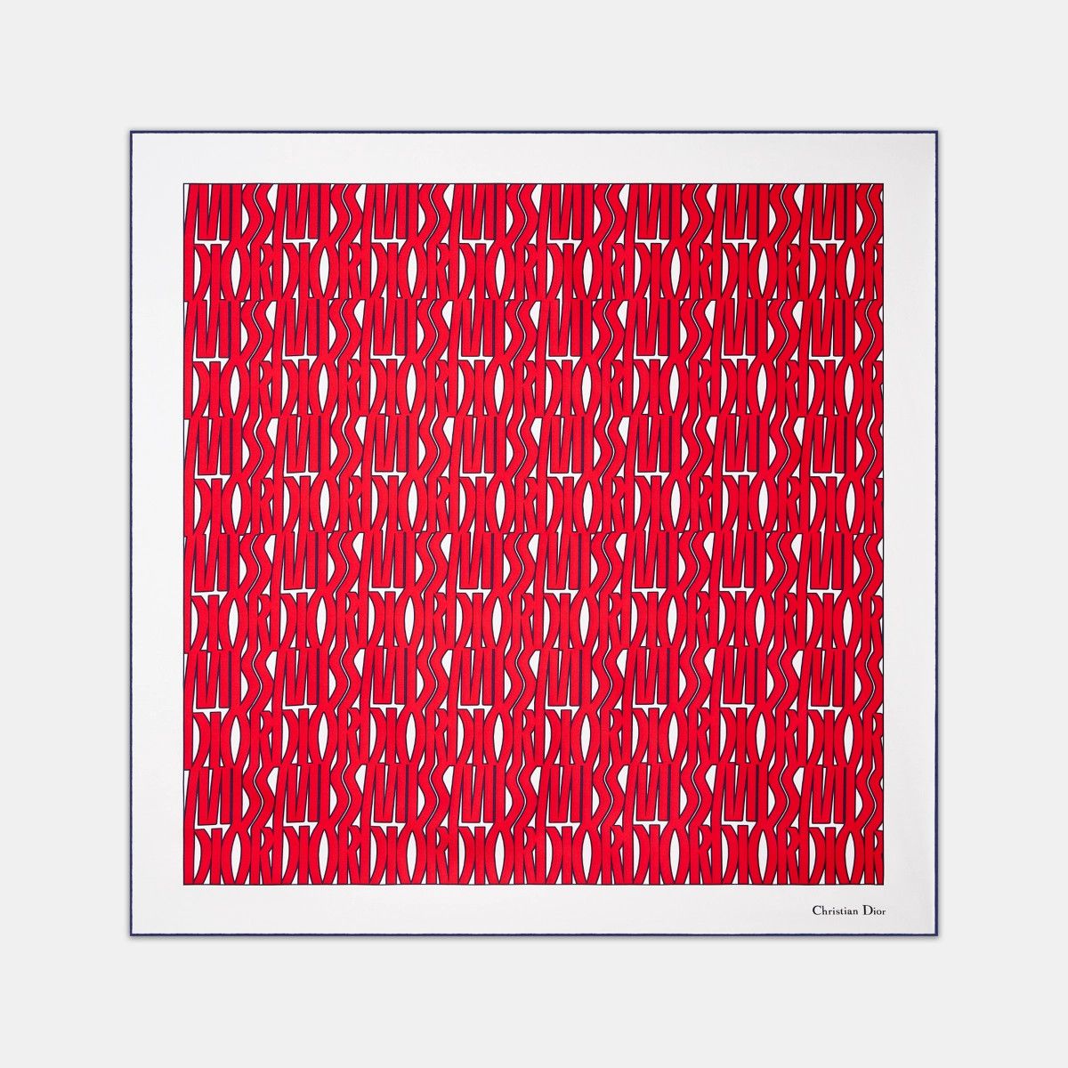 Dior o1bcso1str0226 Size:OS/Allover 90 Square Scarf in White/Red Size ONE SIZE - 1 Thumbnail