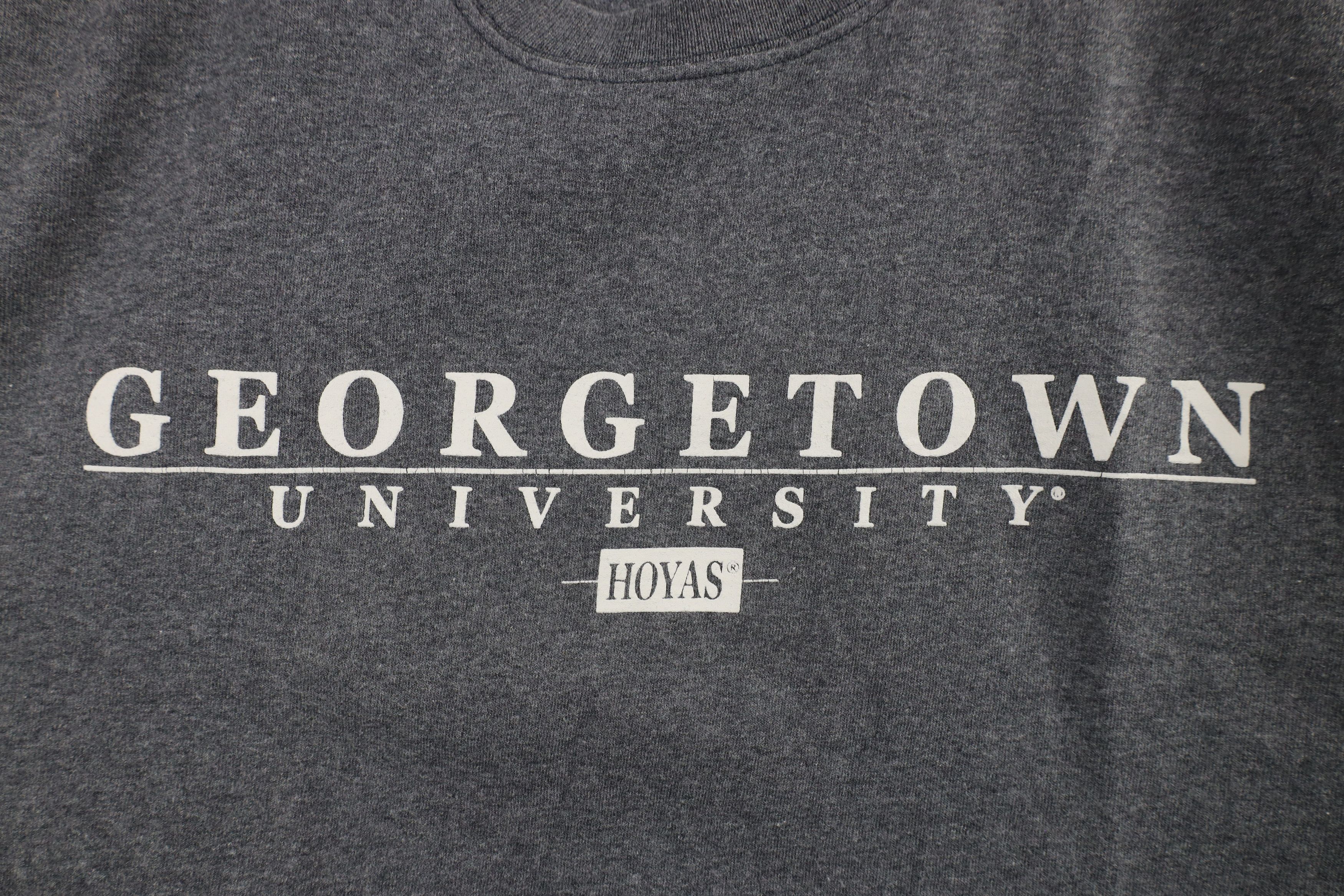 Vintage Vintage 90s Georgetown University Short Sleeve T-Shirt Gray Size US L / EU 52-54 / 3 - 4 Thumbnail