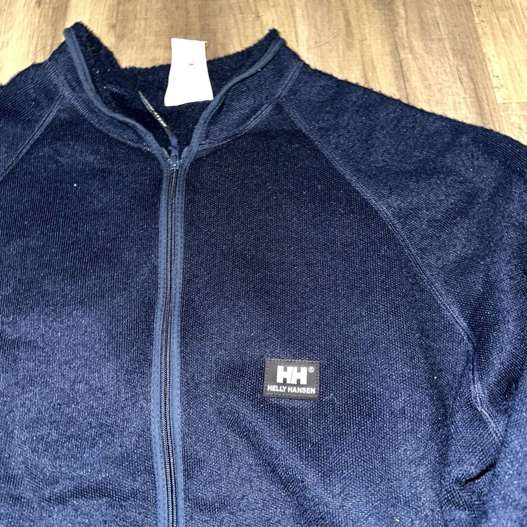 Helly Hansen VINTAGE Helly Hansen Sherpa Fleece Sweater Mens XL Full Zip Outdoor Hiking Blue Size US XL / EU 56 / 4 - 2 Thumbnail