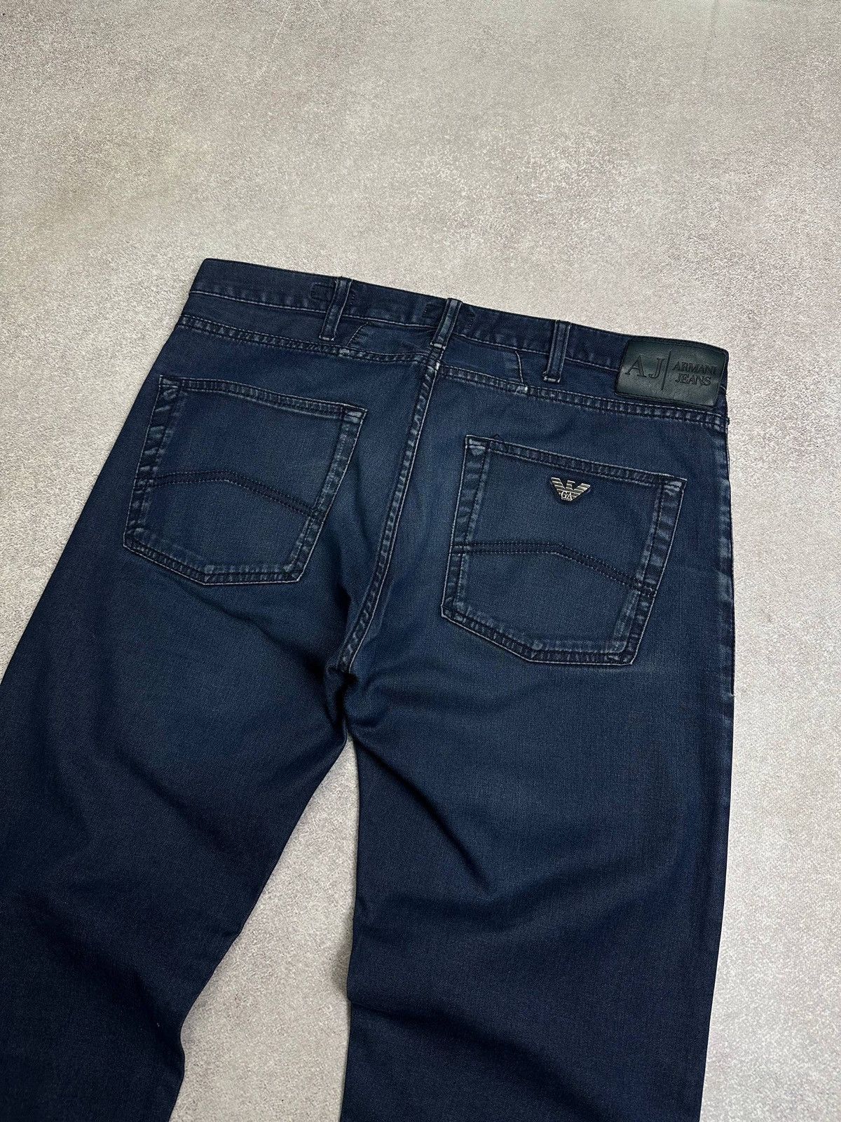 Armani Vintage Armani Metal Back Logo Baggy Jeans Slim Pants 32 Size US 34 / EU 50 - 2 Thumbnail