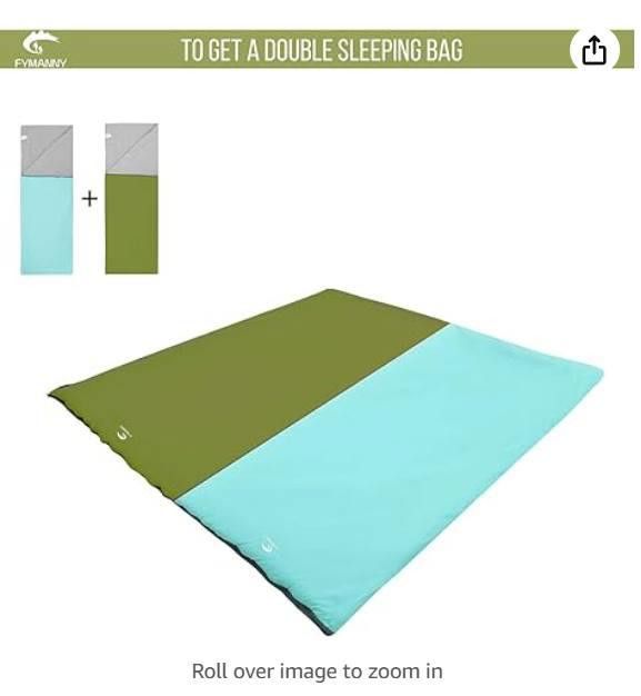 Designer Warm Weather Sleeping Bag Waterproof Compact Lightweight Size ONE SIZE - 5 Thumbnail